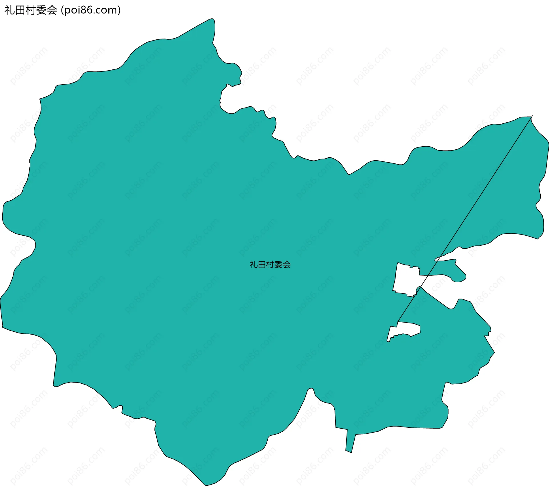 礼田村委会边界地图