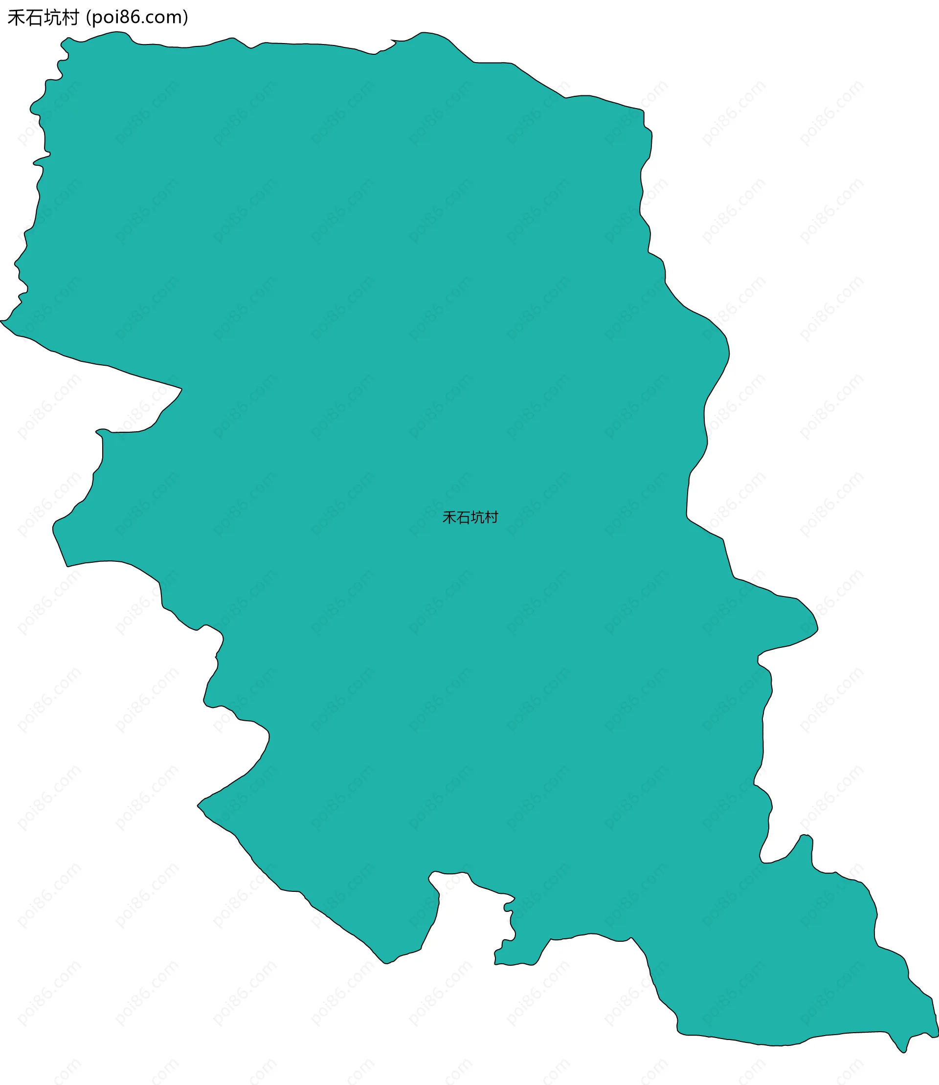 禾石坑村边界地图