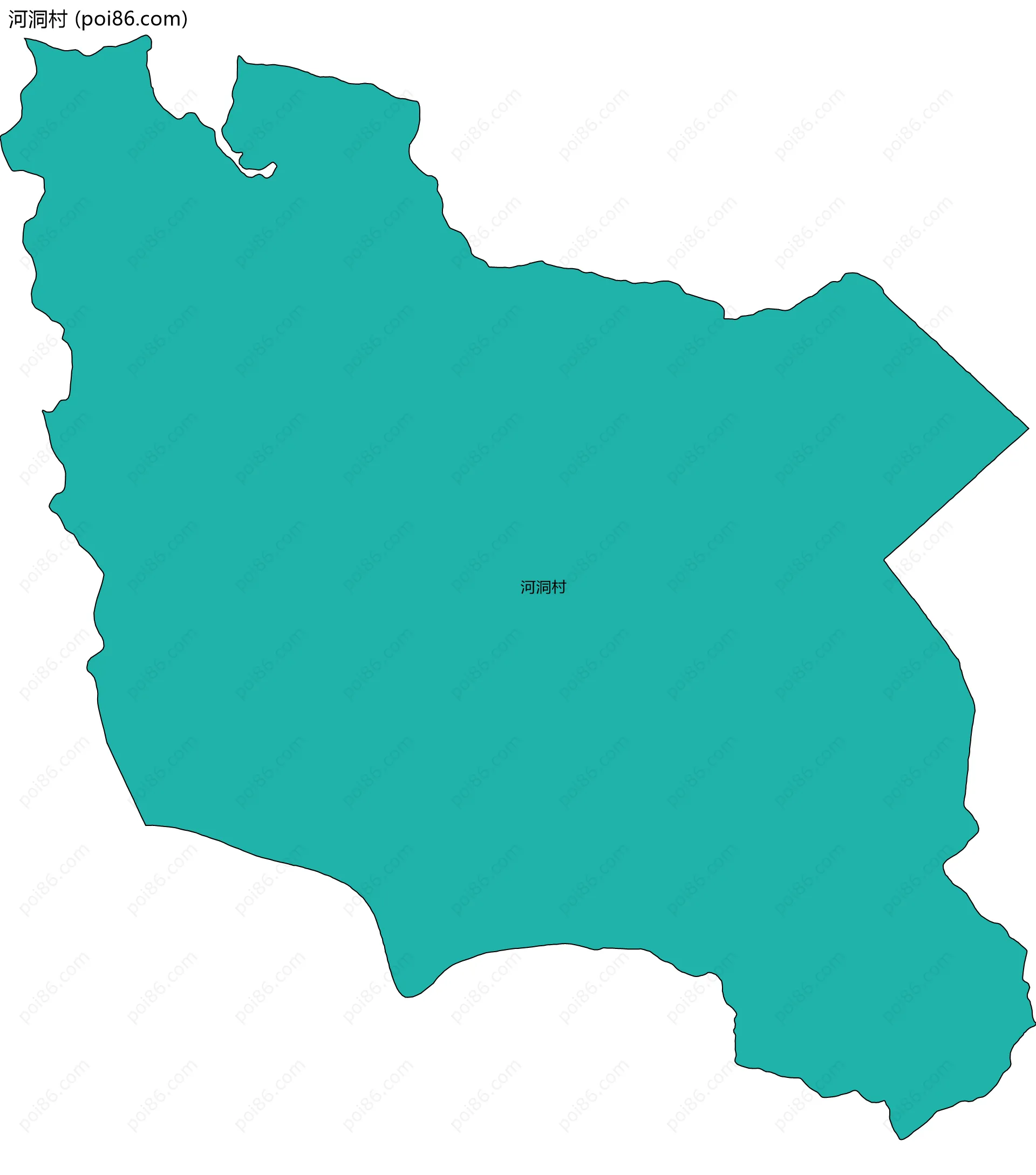 河洞村边界地图