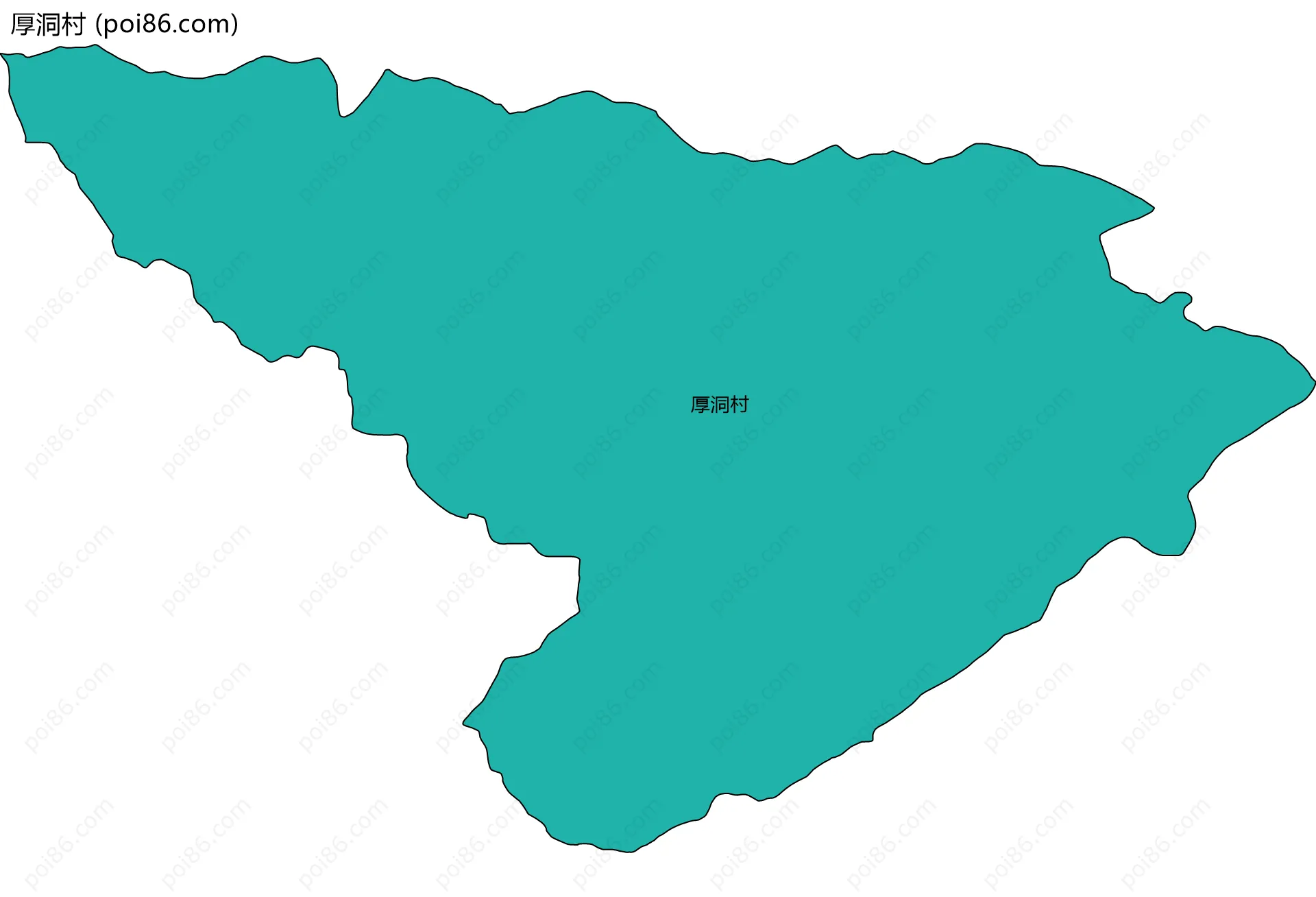 厚洞村边界地图