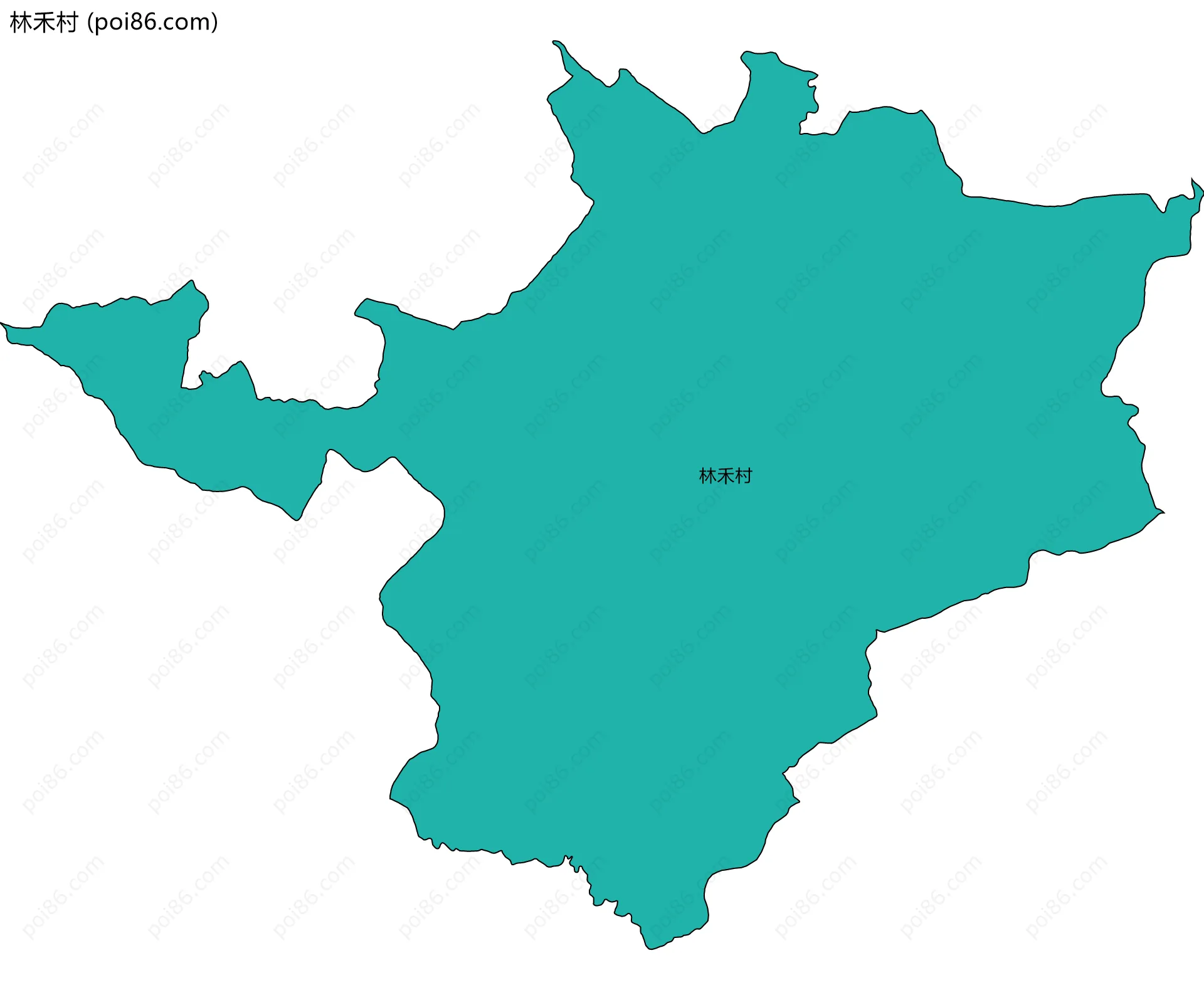 林禾村边界地图