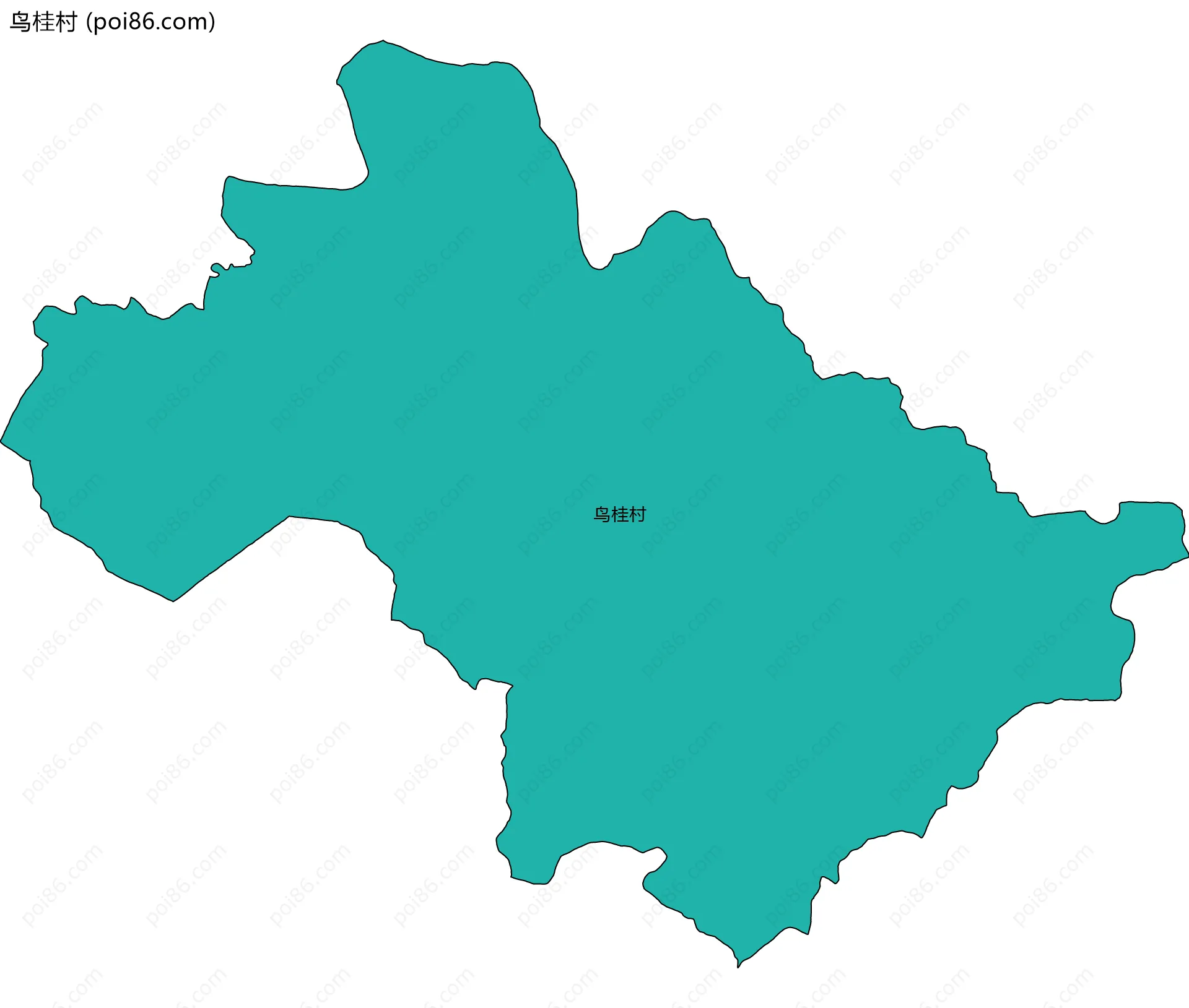 鸟桂村边界地图