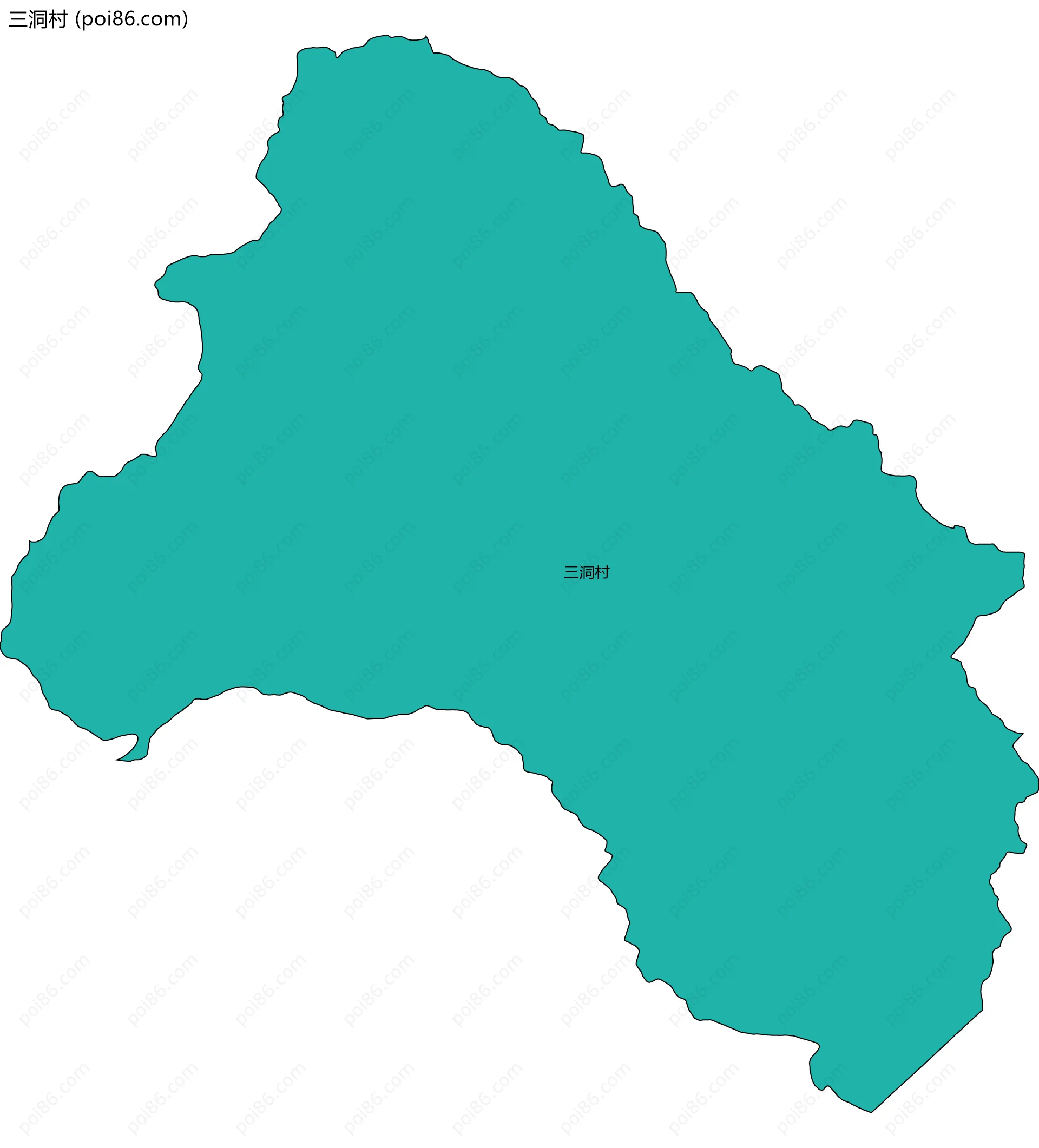 三洞村边界地图