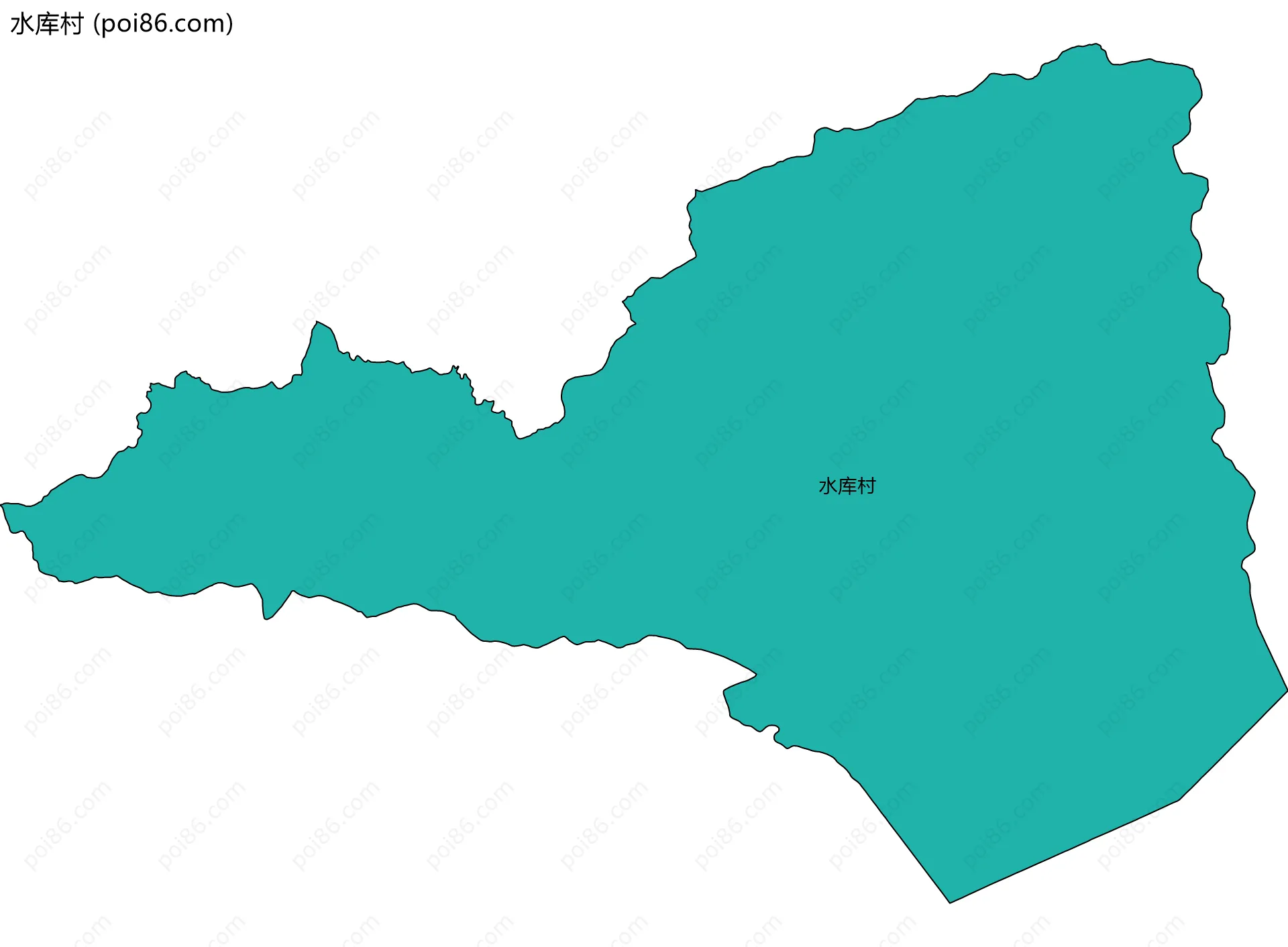 水库村边界地图