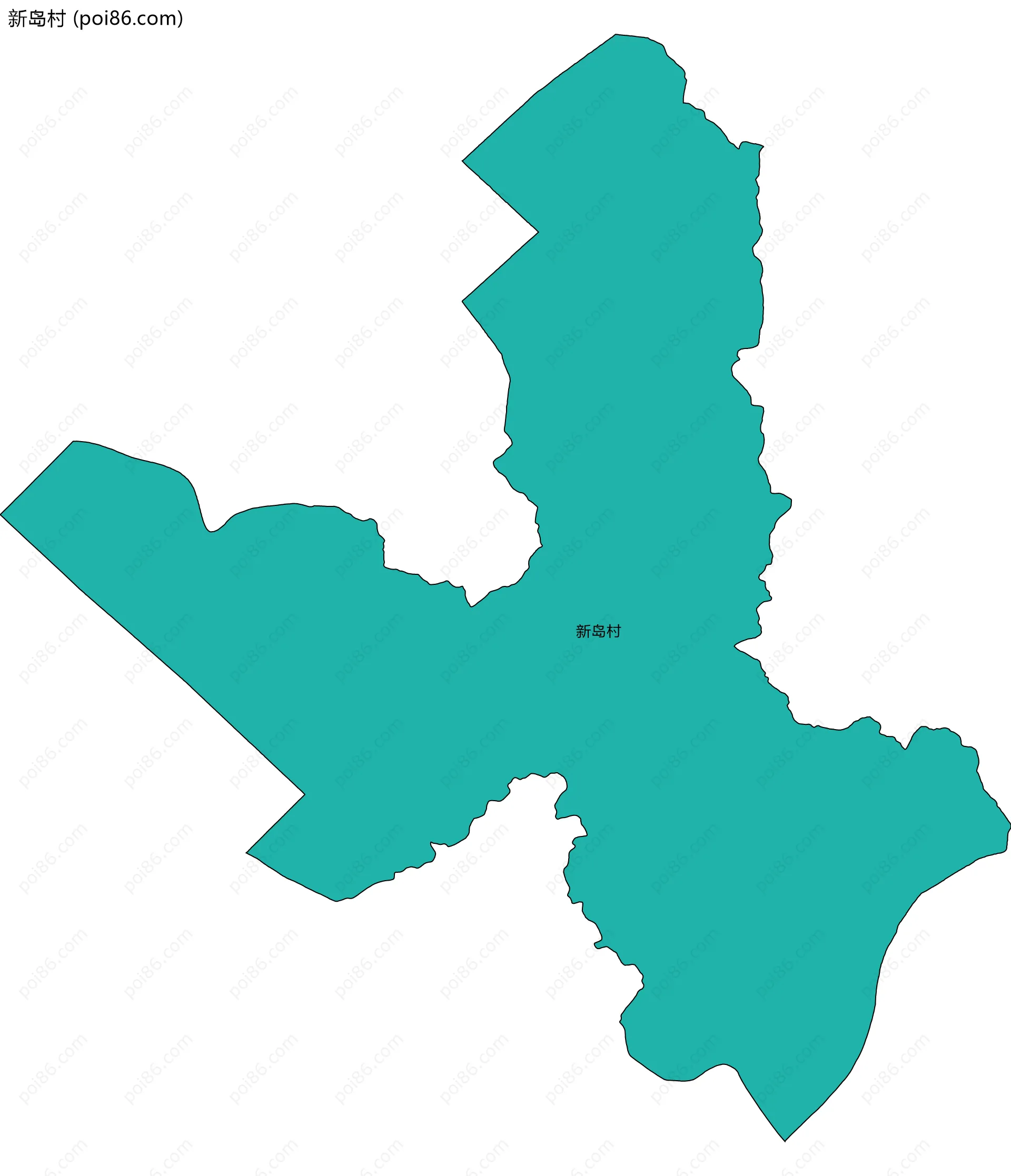 新岛村边界地图