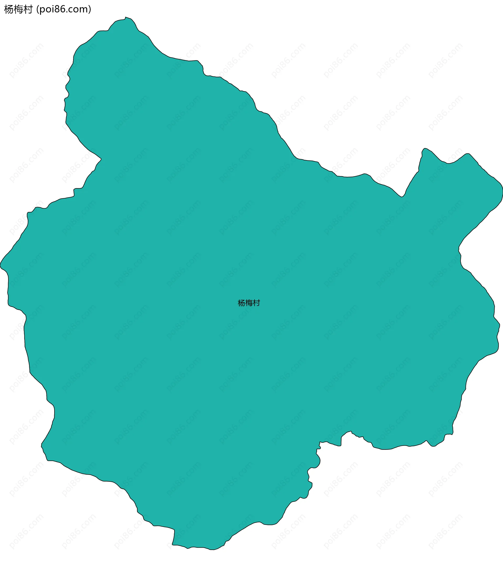 杨梅村边界地图