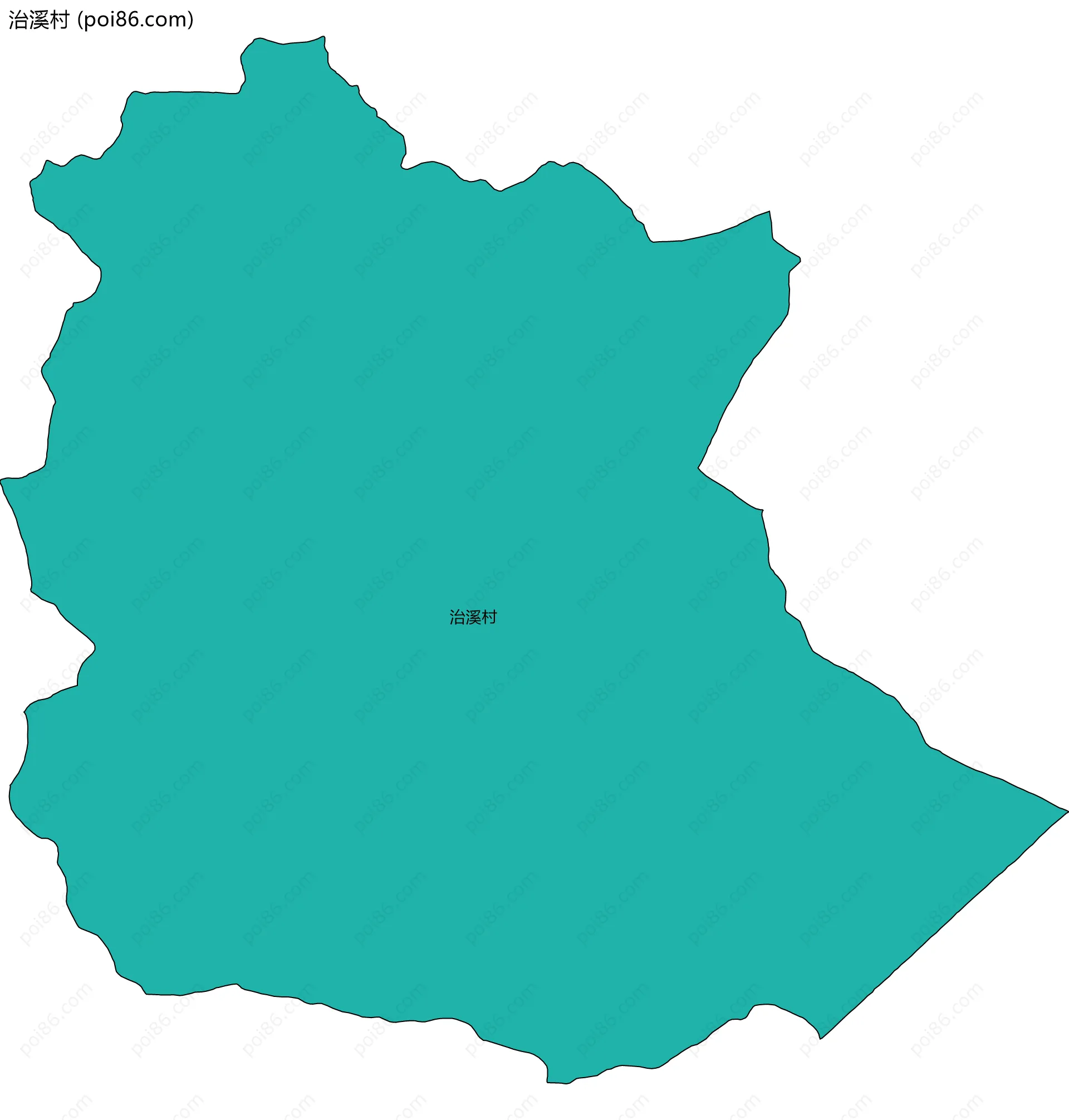 治溪村边界地图
