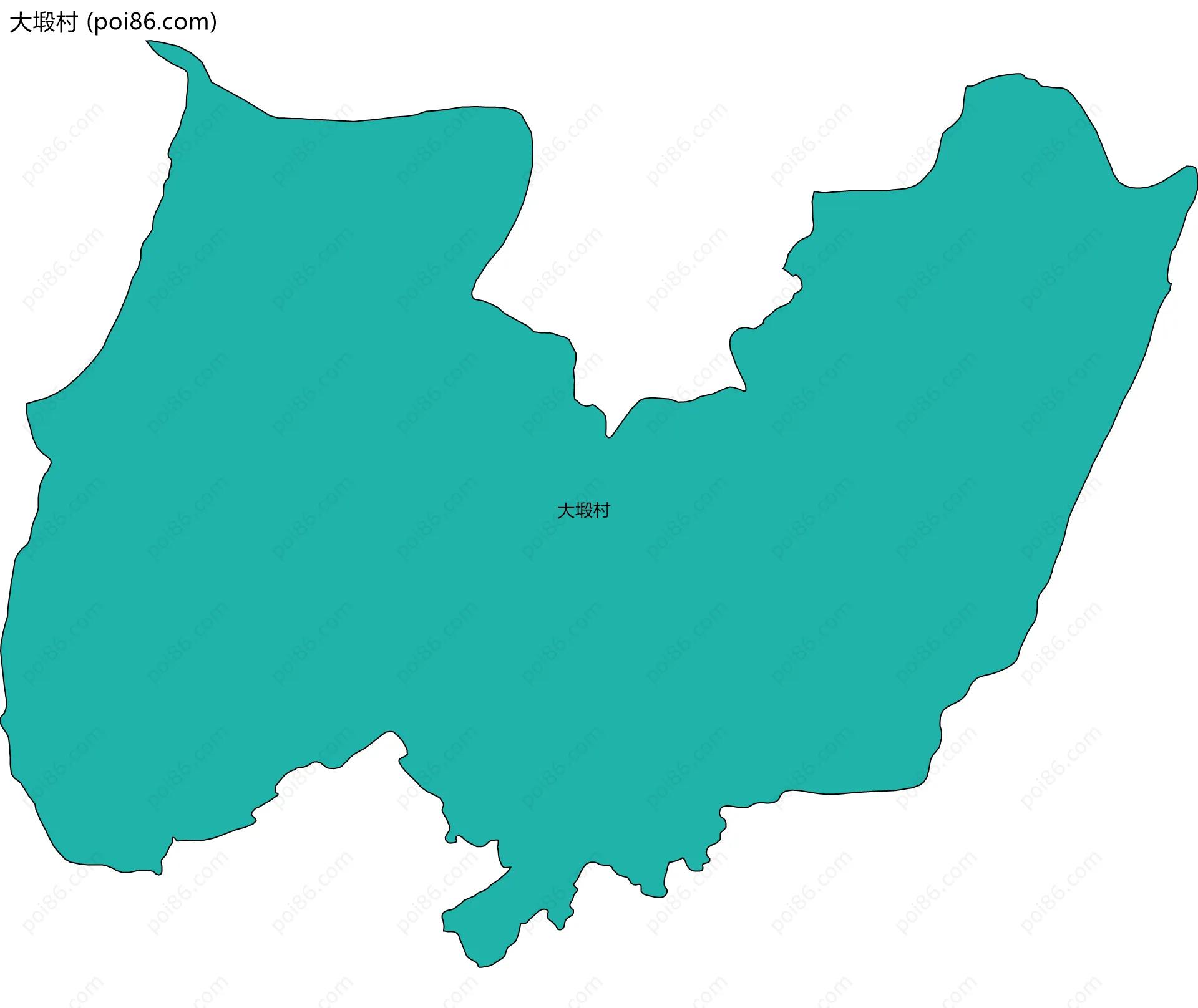 大塅村边界地图