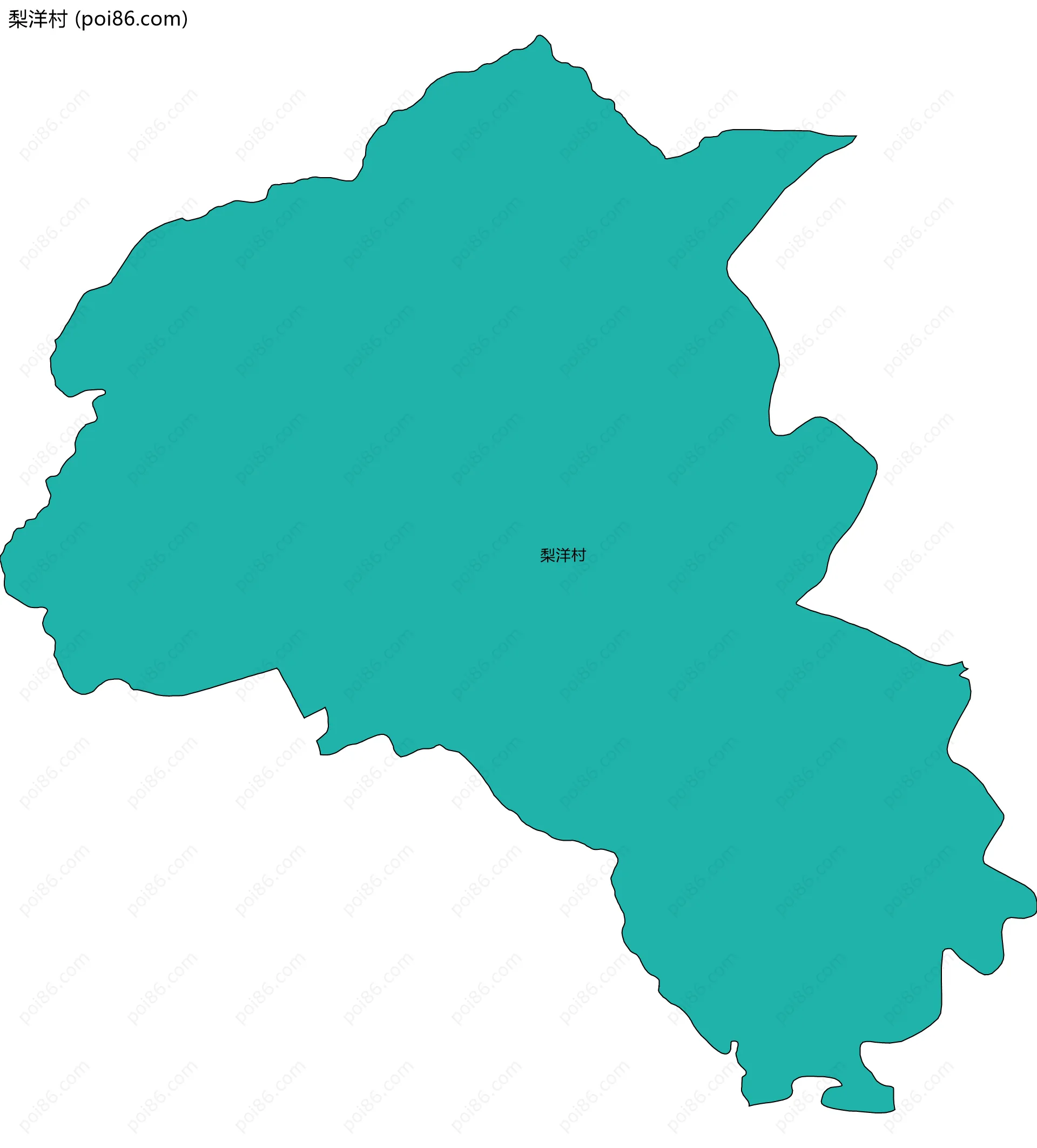 梨洋村边界地图