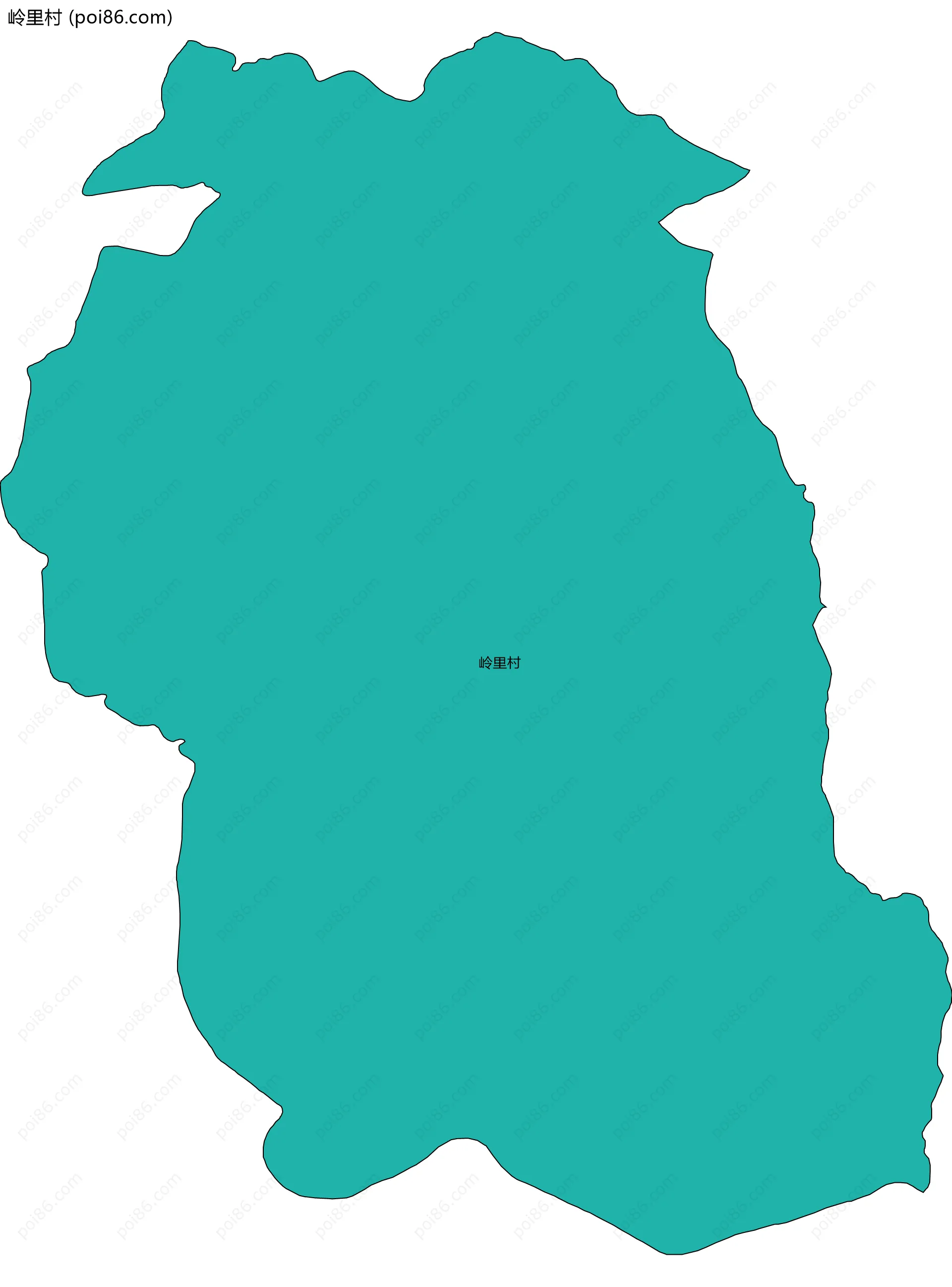 岭里村边界地图