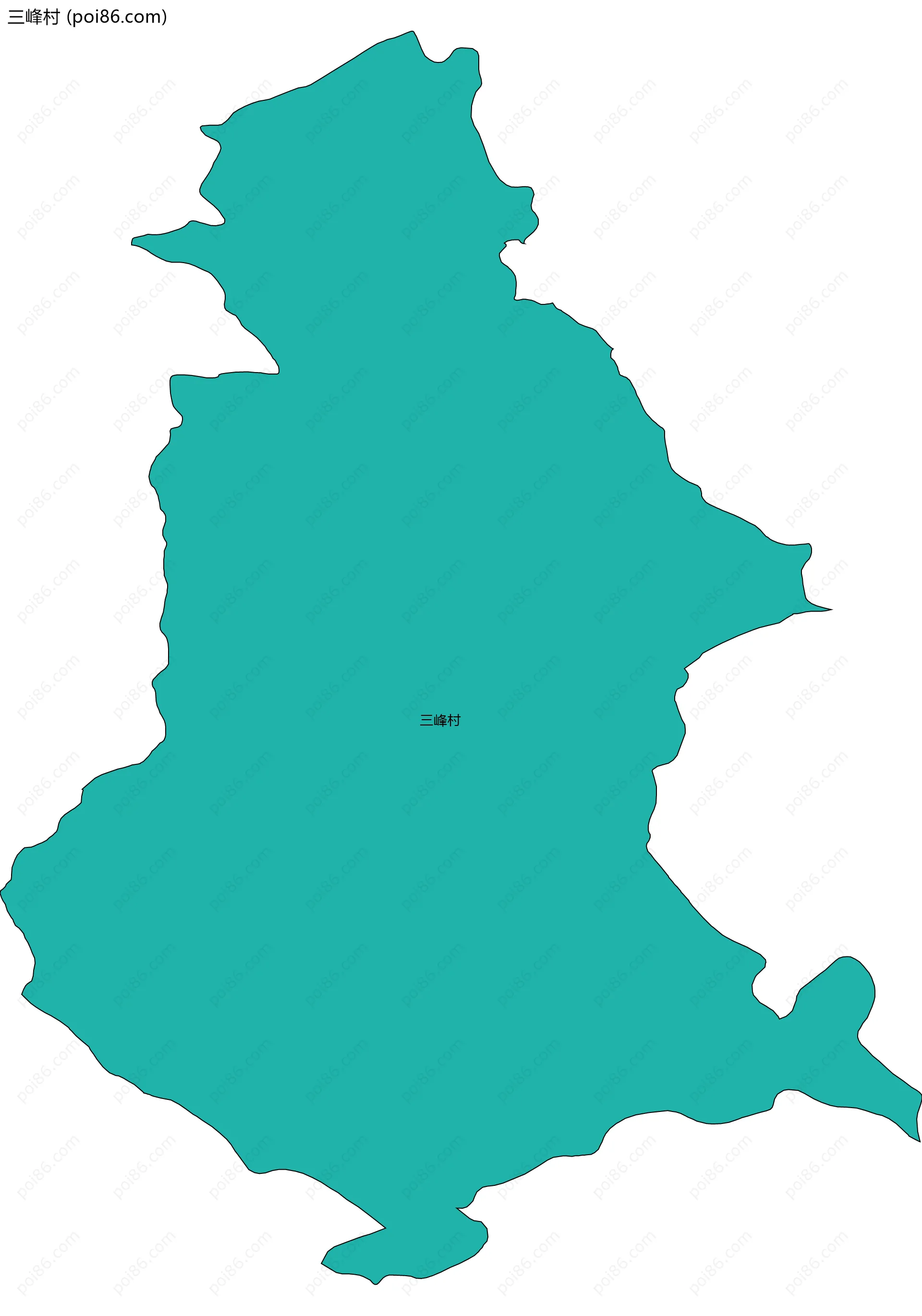 三峰村边界地图