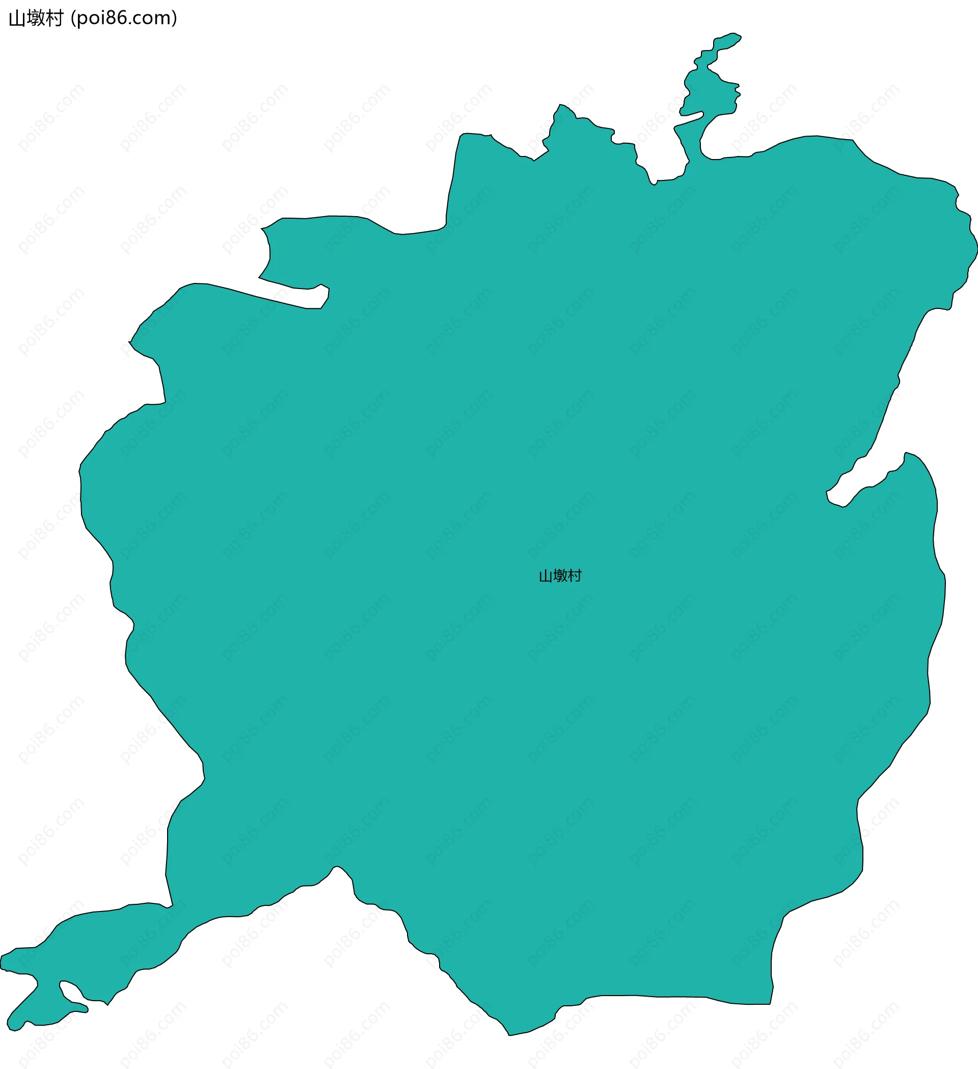 山墩村边界地图