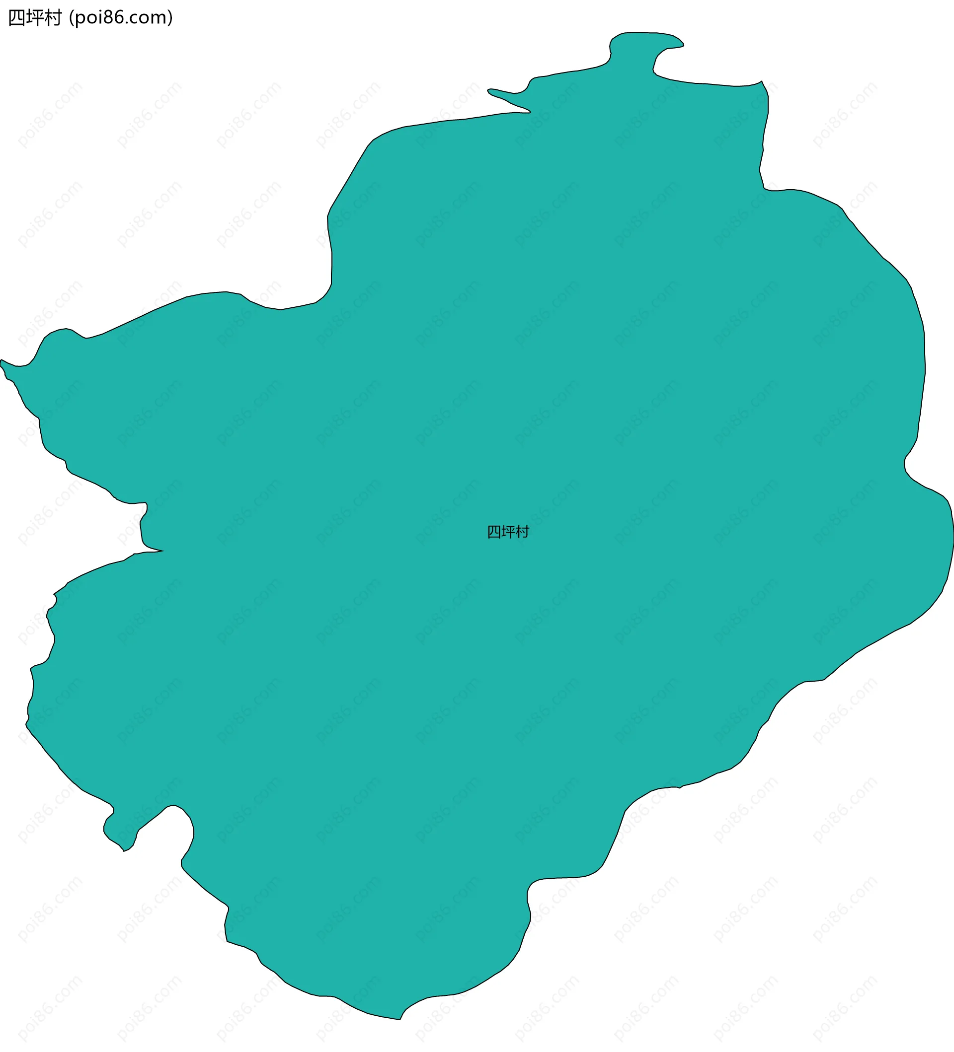 四坪村边界地图