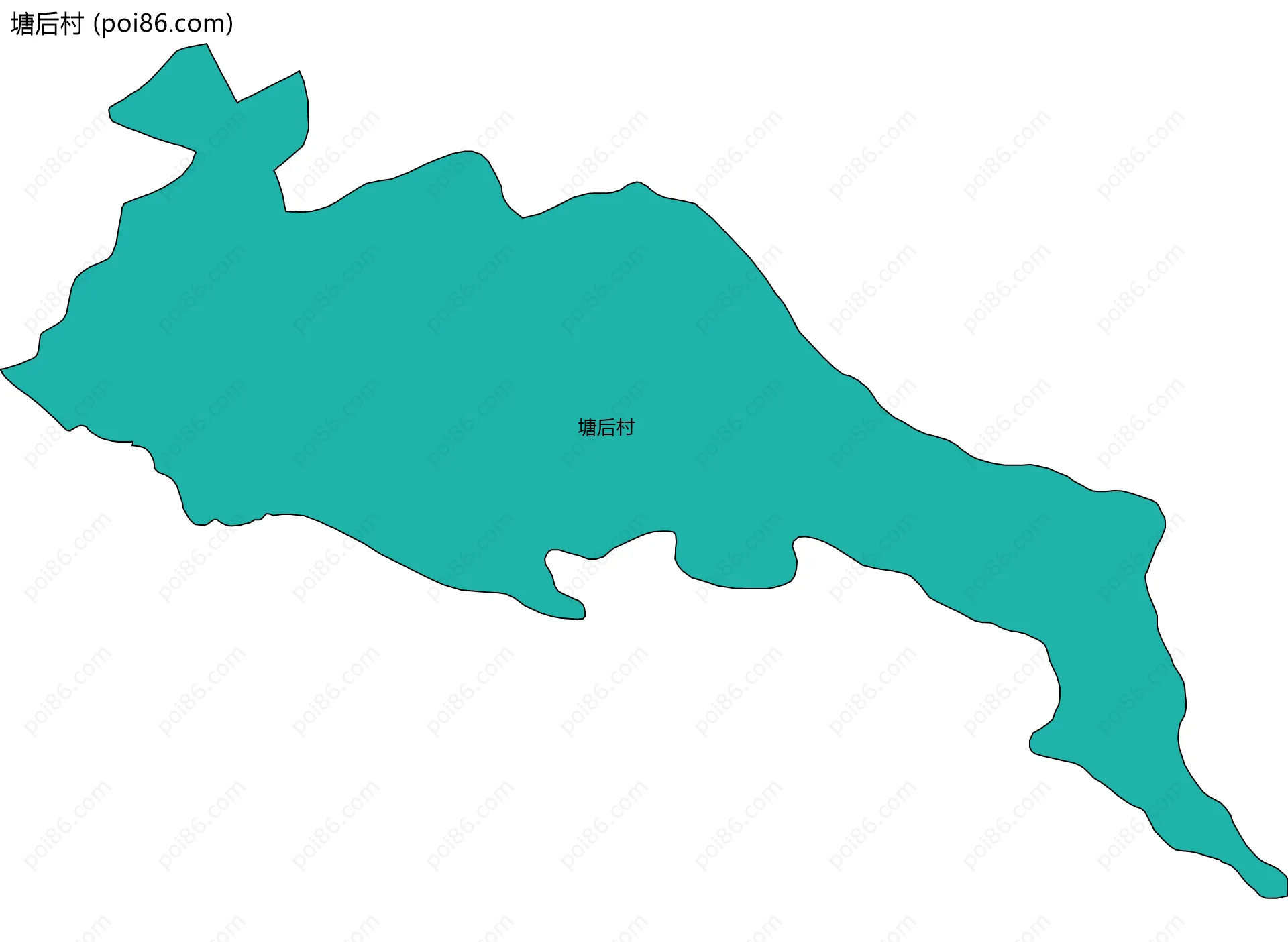 塘后村边界地图