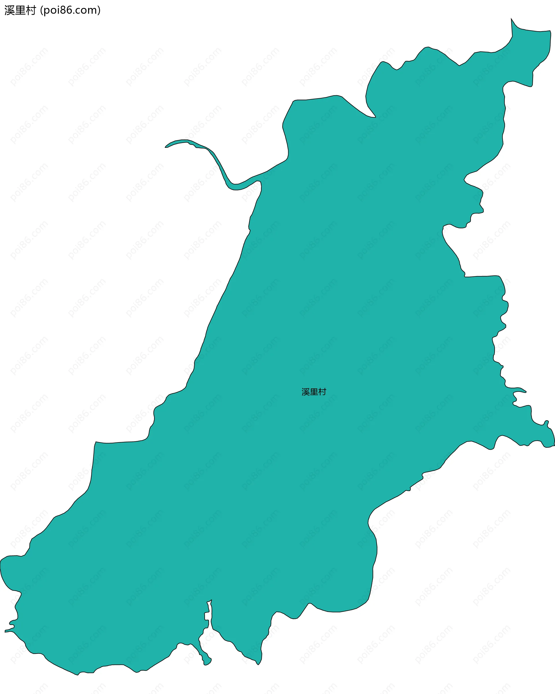 溪里村边界地图