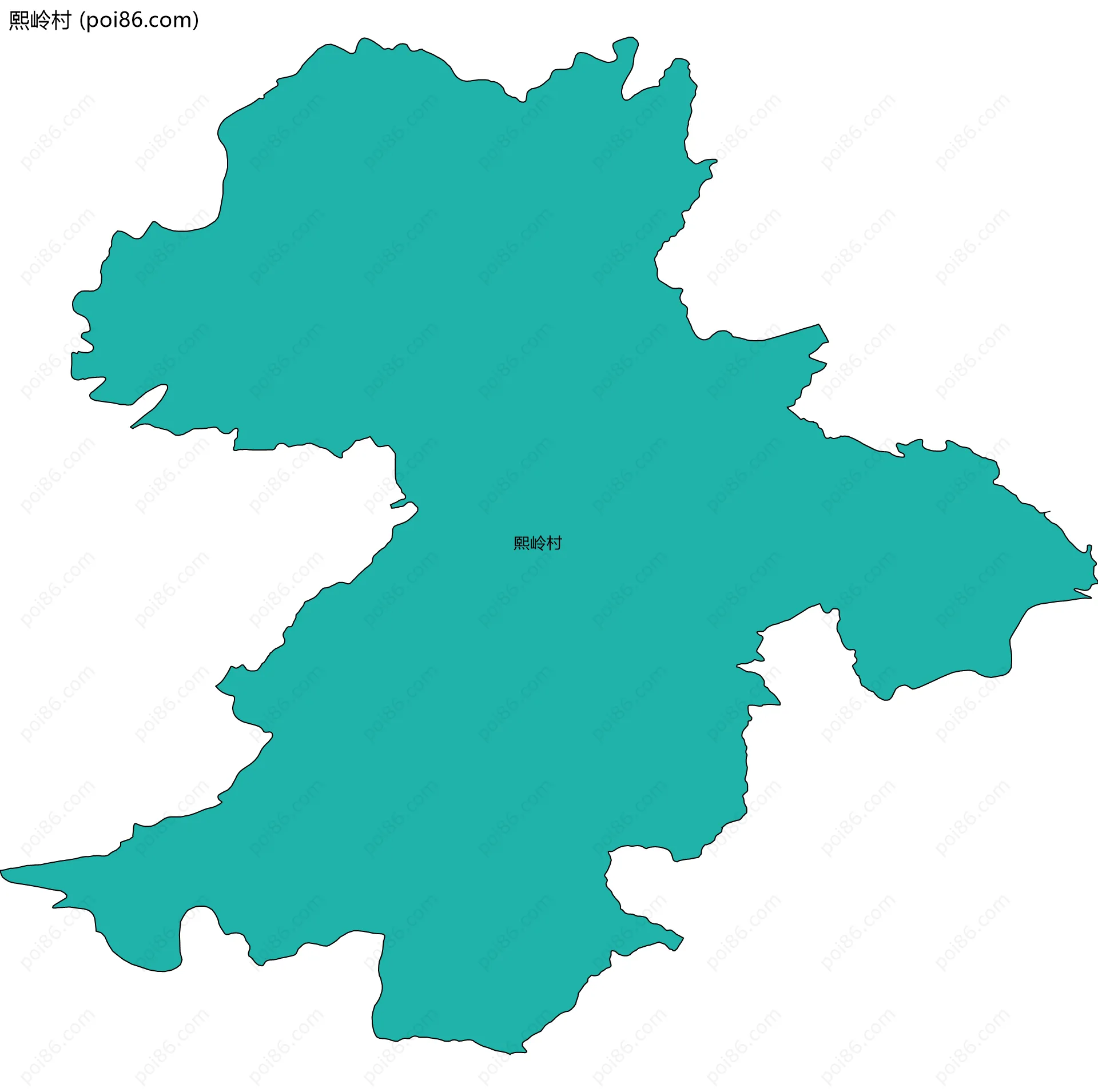 熙岭村边界地图