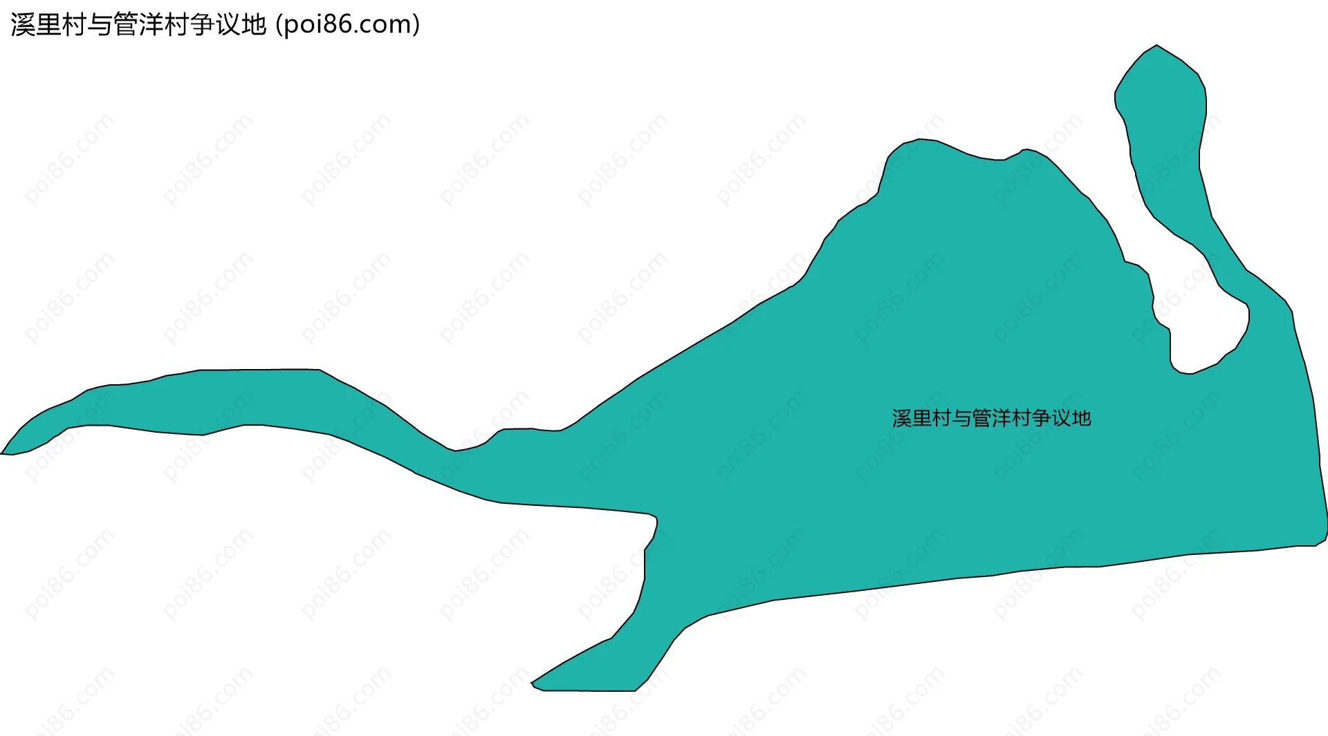 溪里村与管洋村争议地边界地图