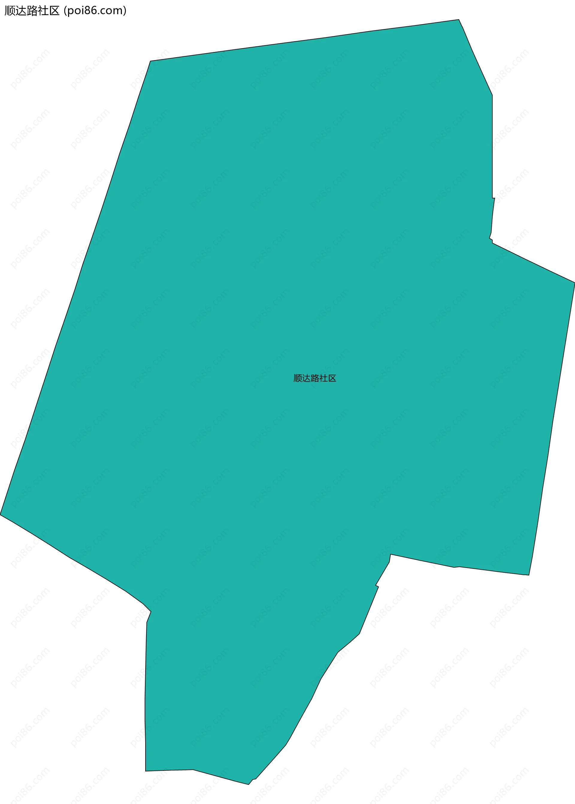顺达路社区边界地图