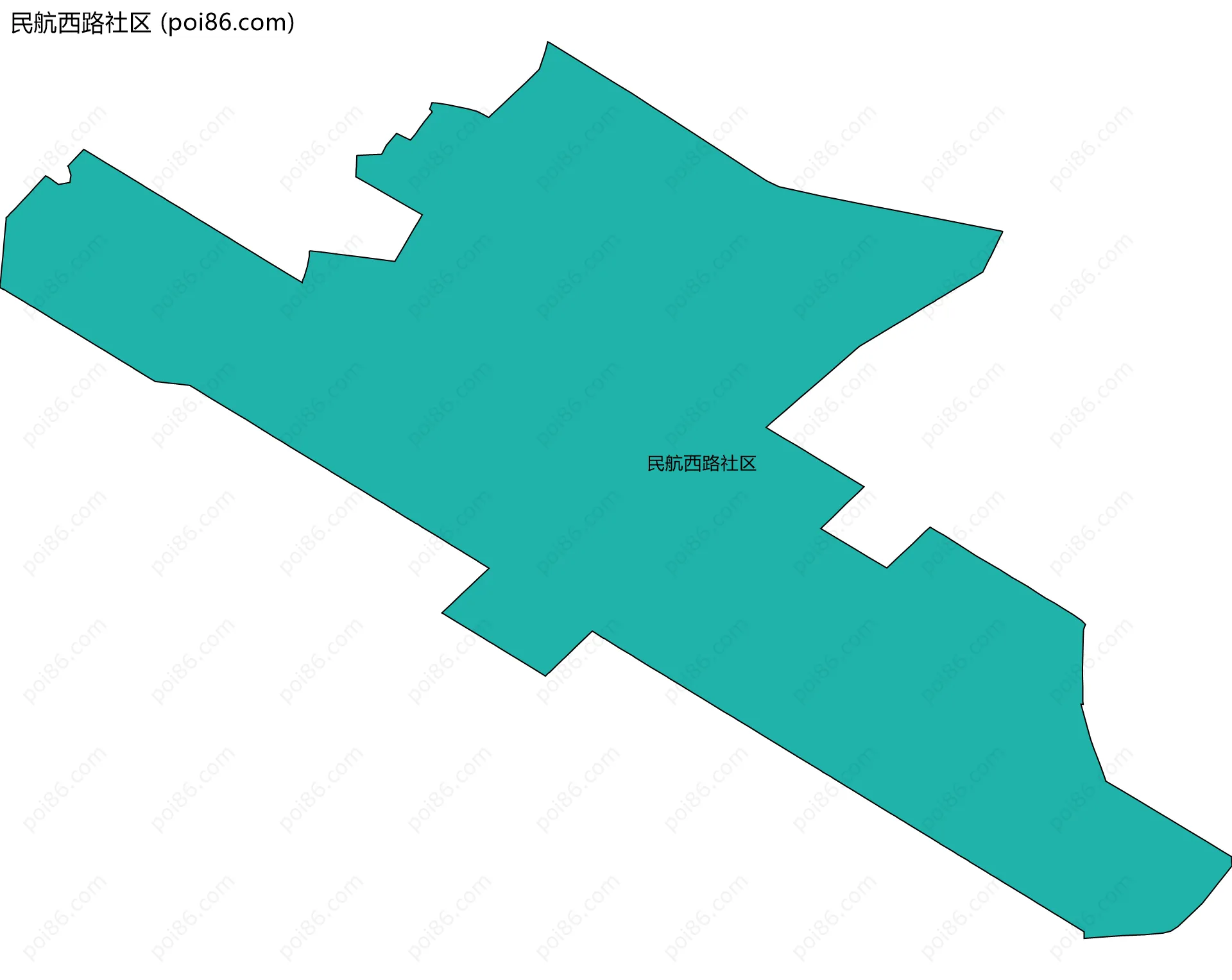 民航西路社区边界地图
