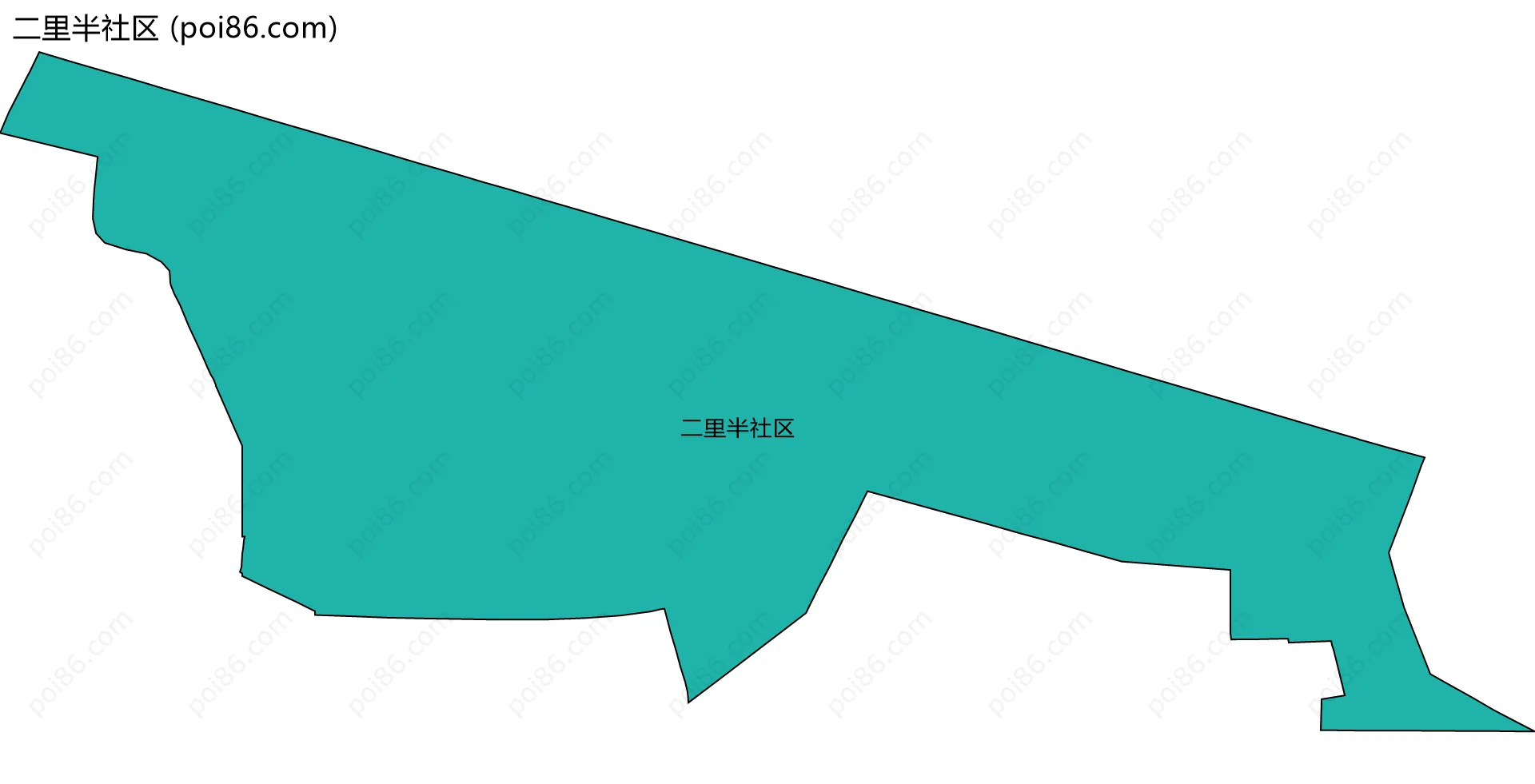 二里半社区边界地图