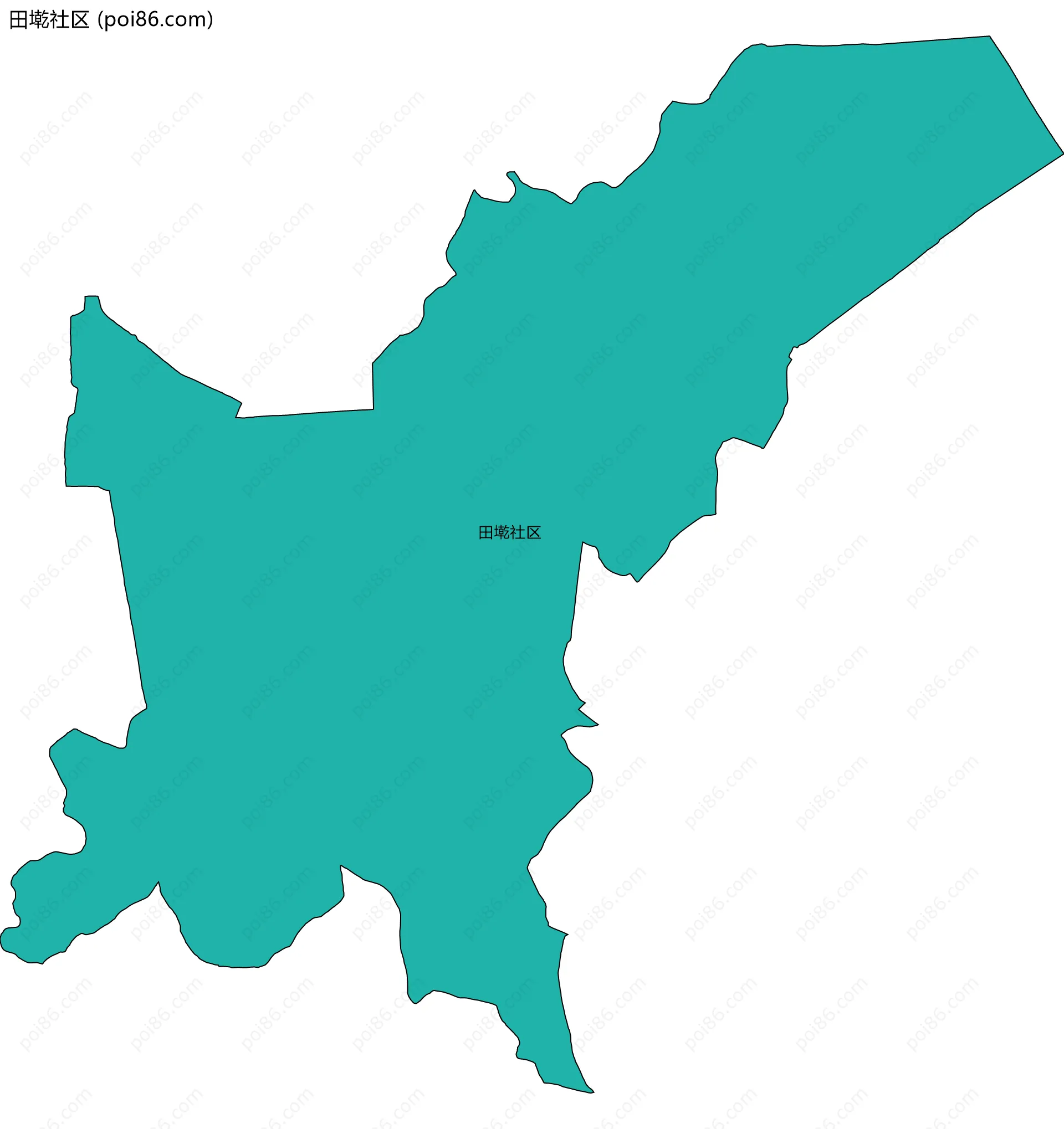 田墘社区边界地图