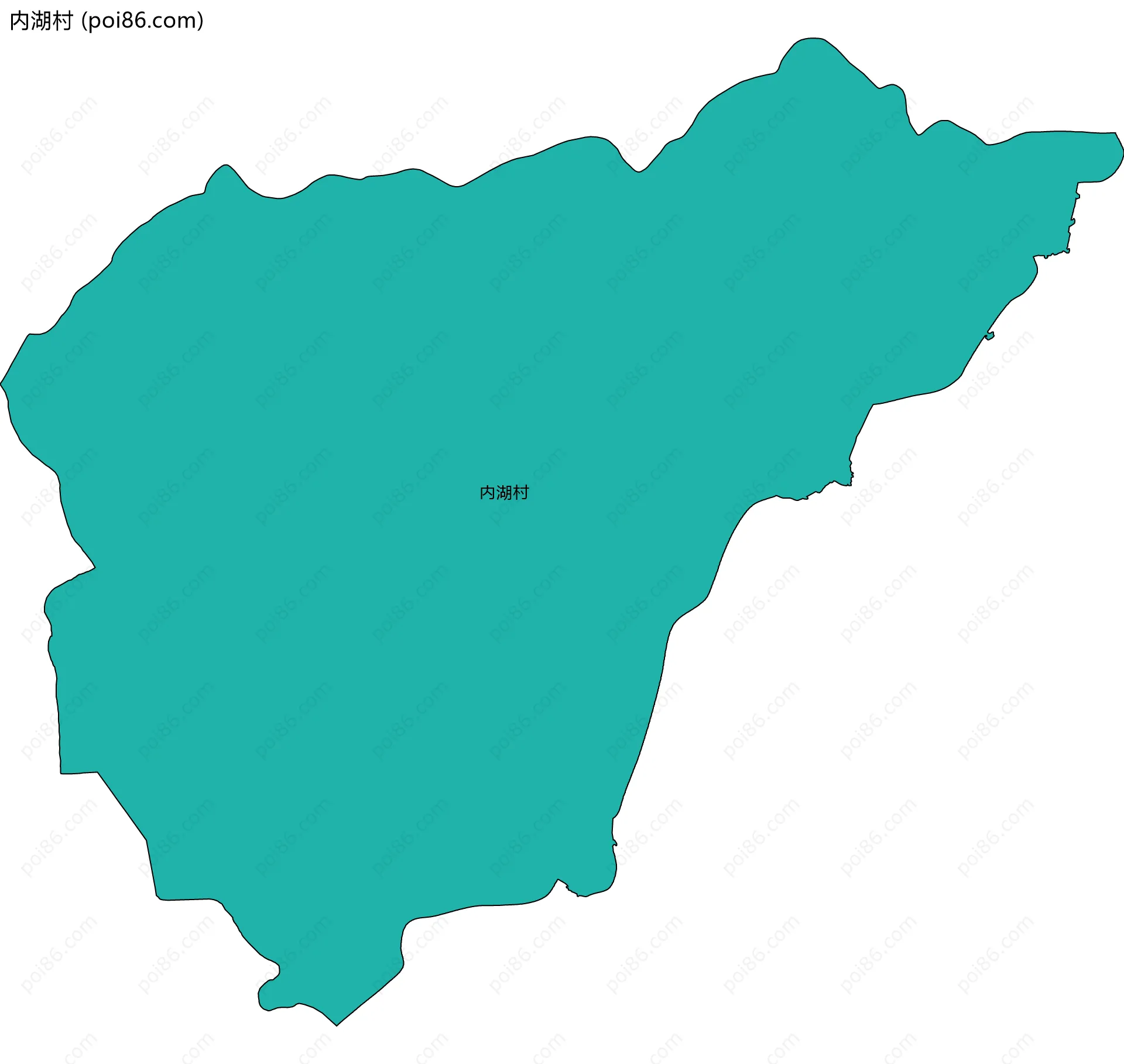 内湖村边界地图