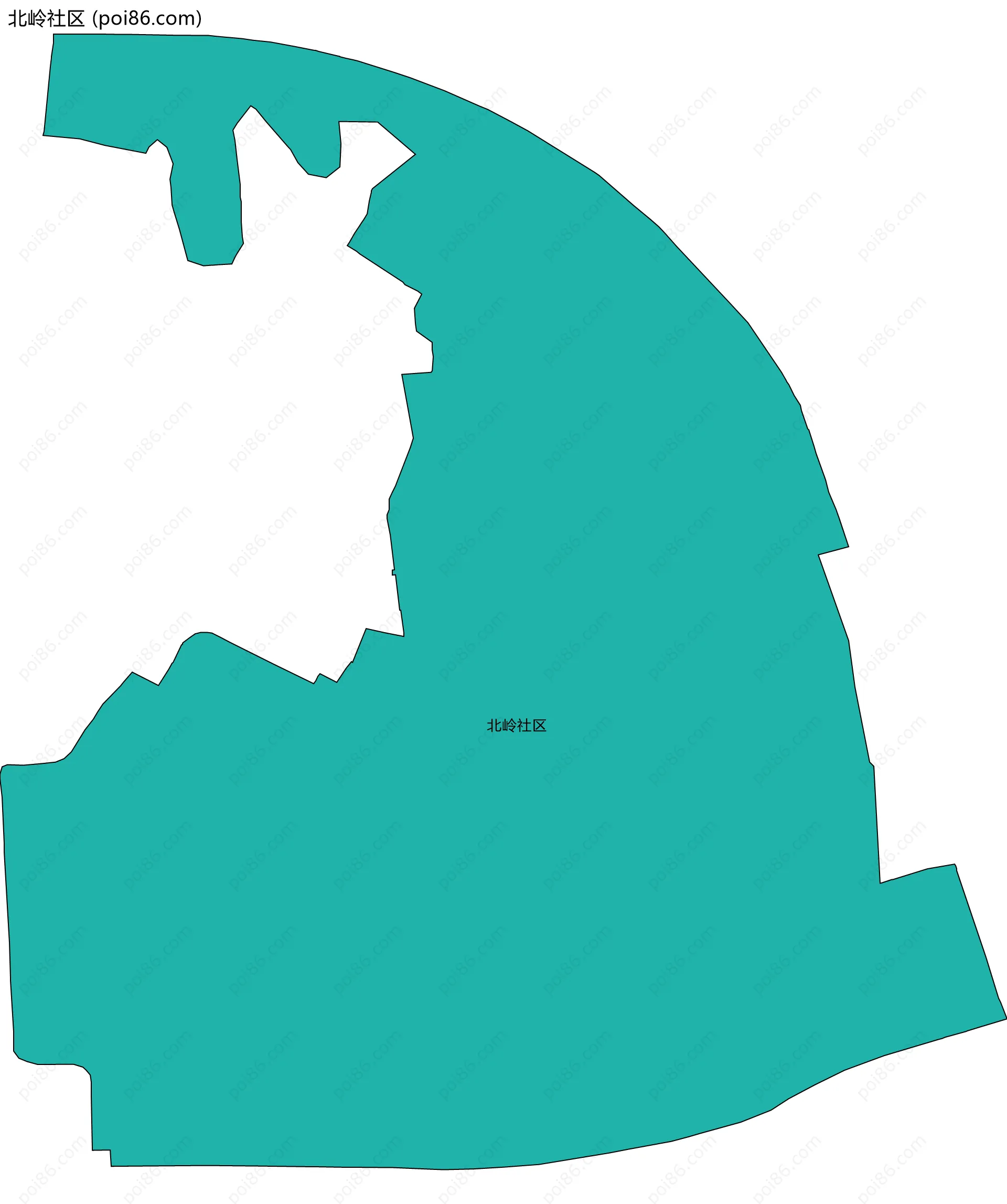 北岭社区边界地图