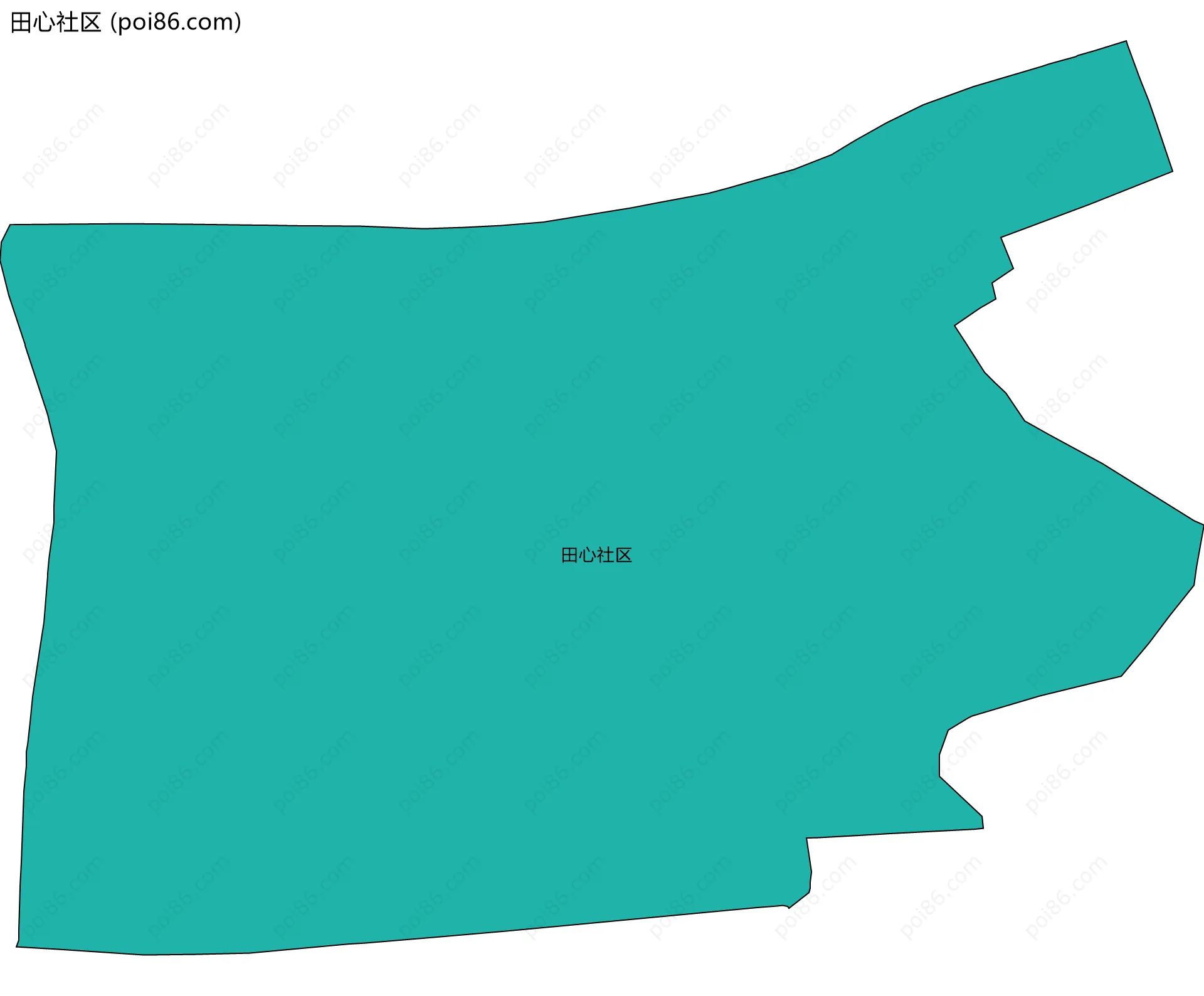 田心社区边界地图