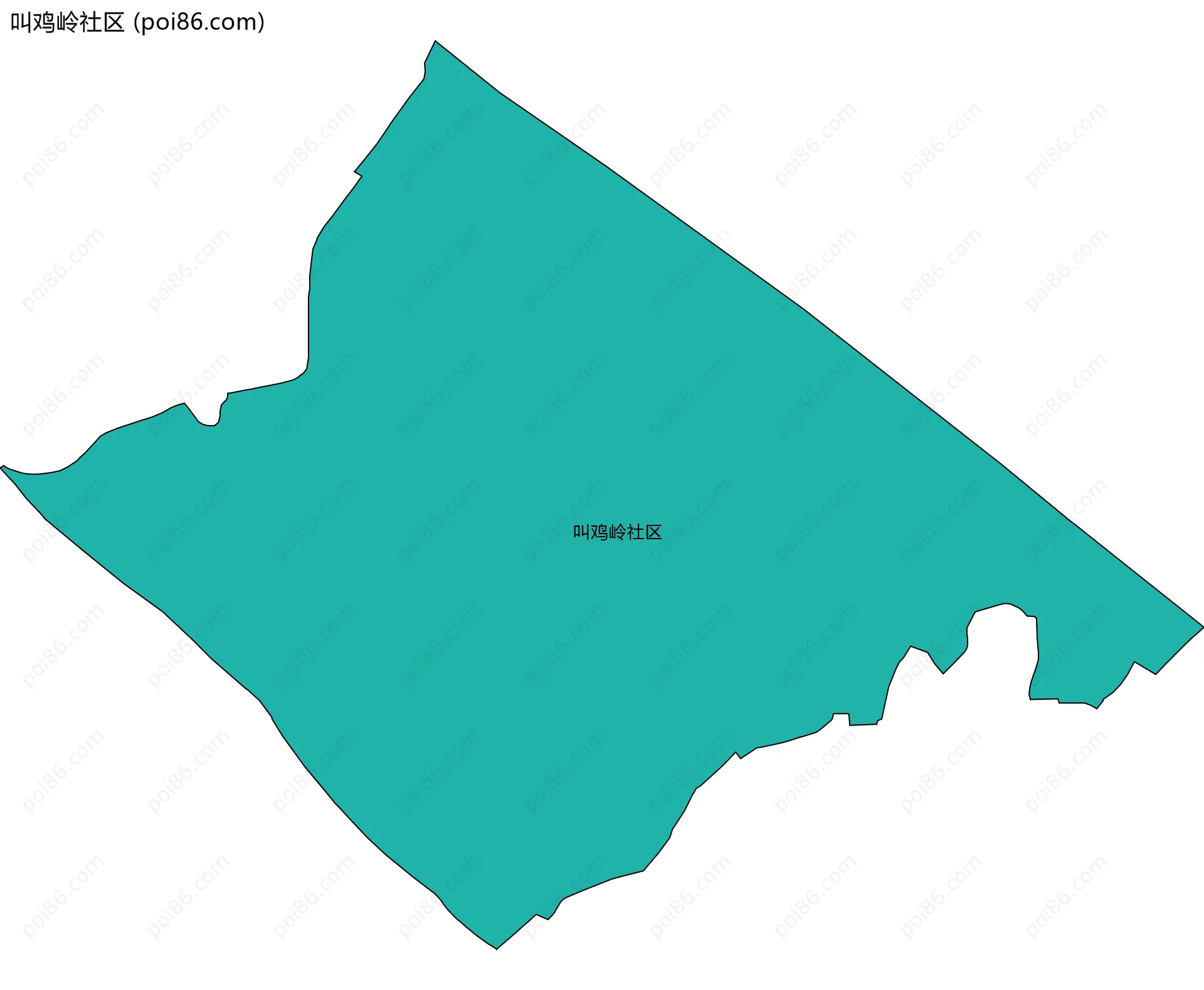 叫鸡岭社区边界地图