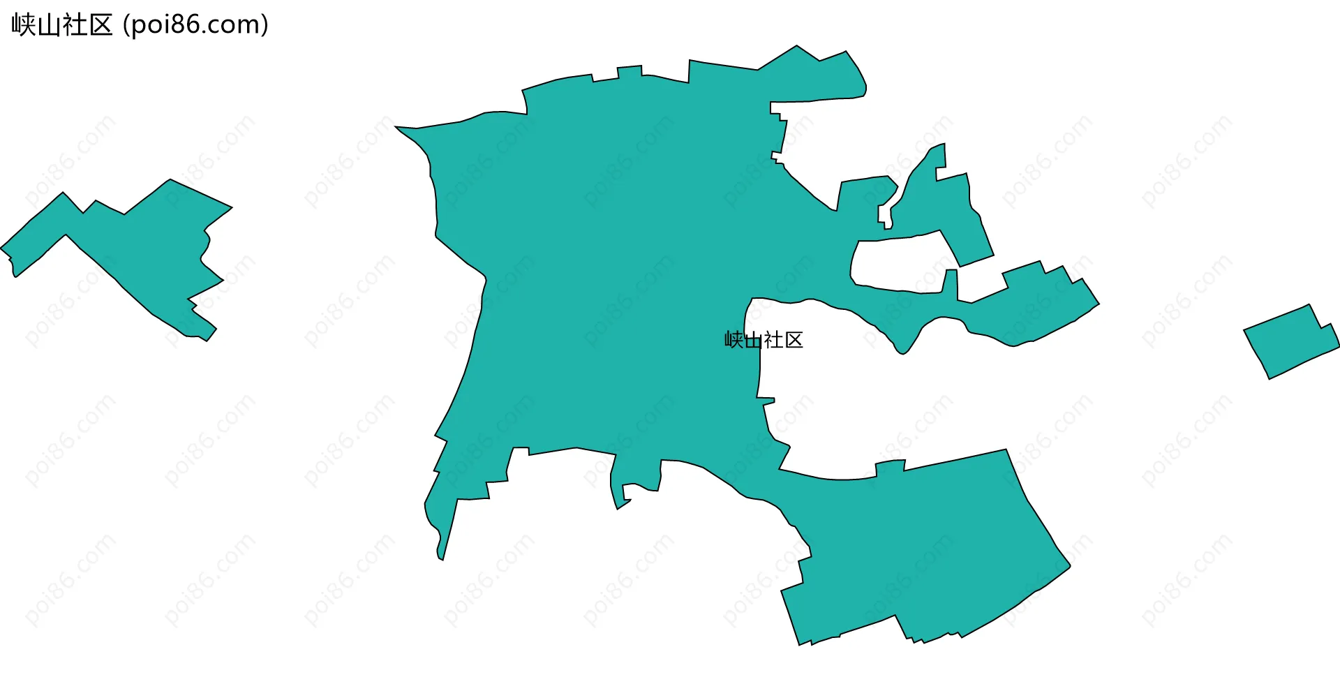 峡山社区边界地图