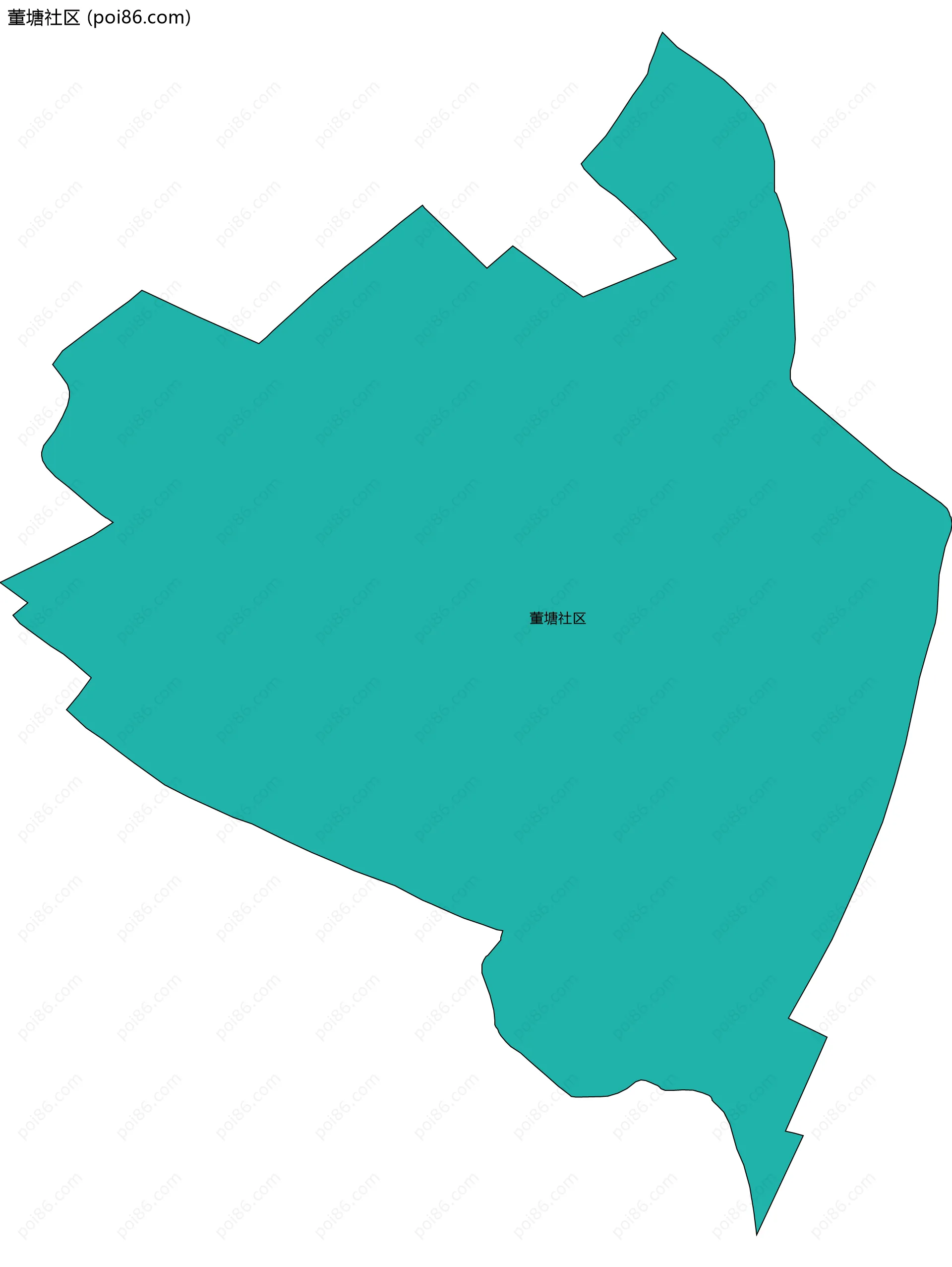 董塘社区边界地图