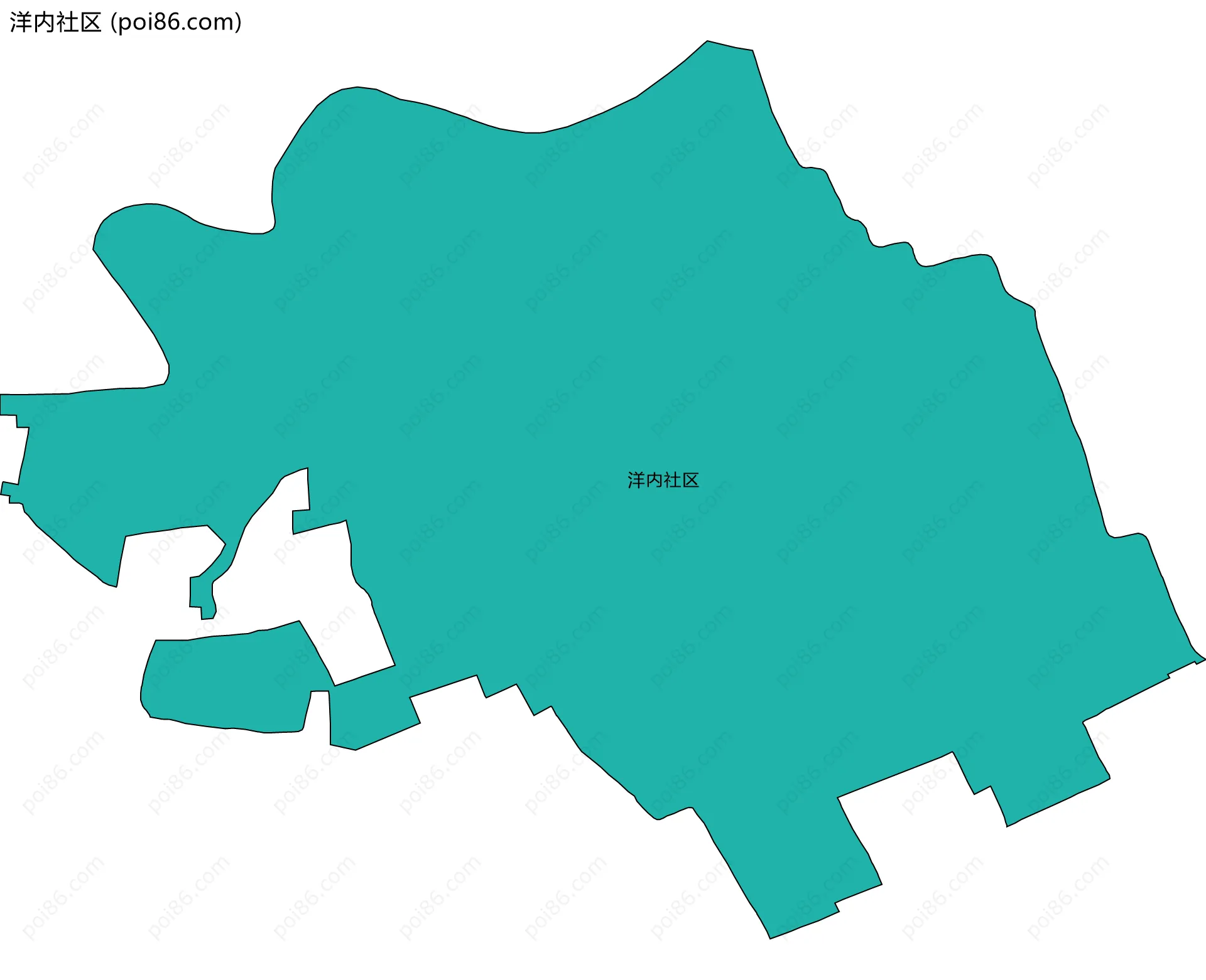 洋内社区边界地图