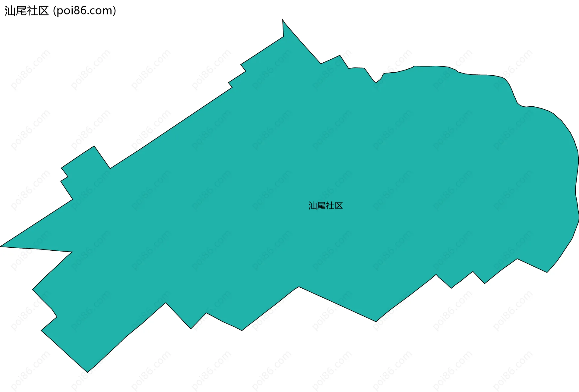 汕尾社区边界地图