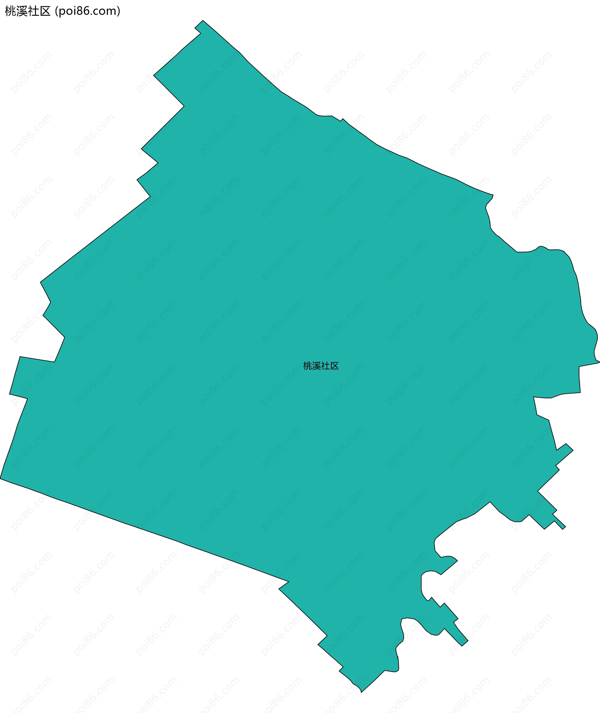 桃溪社区边界地图