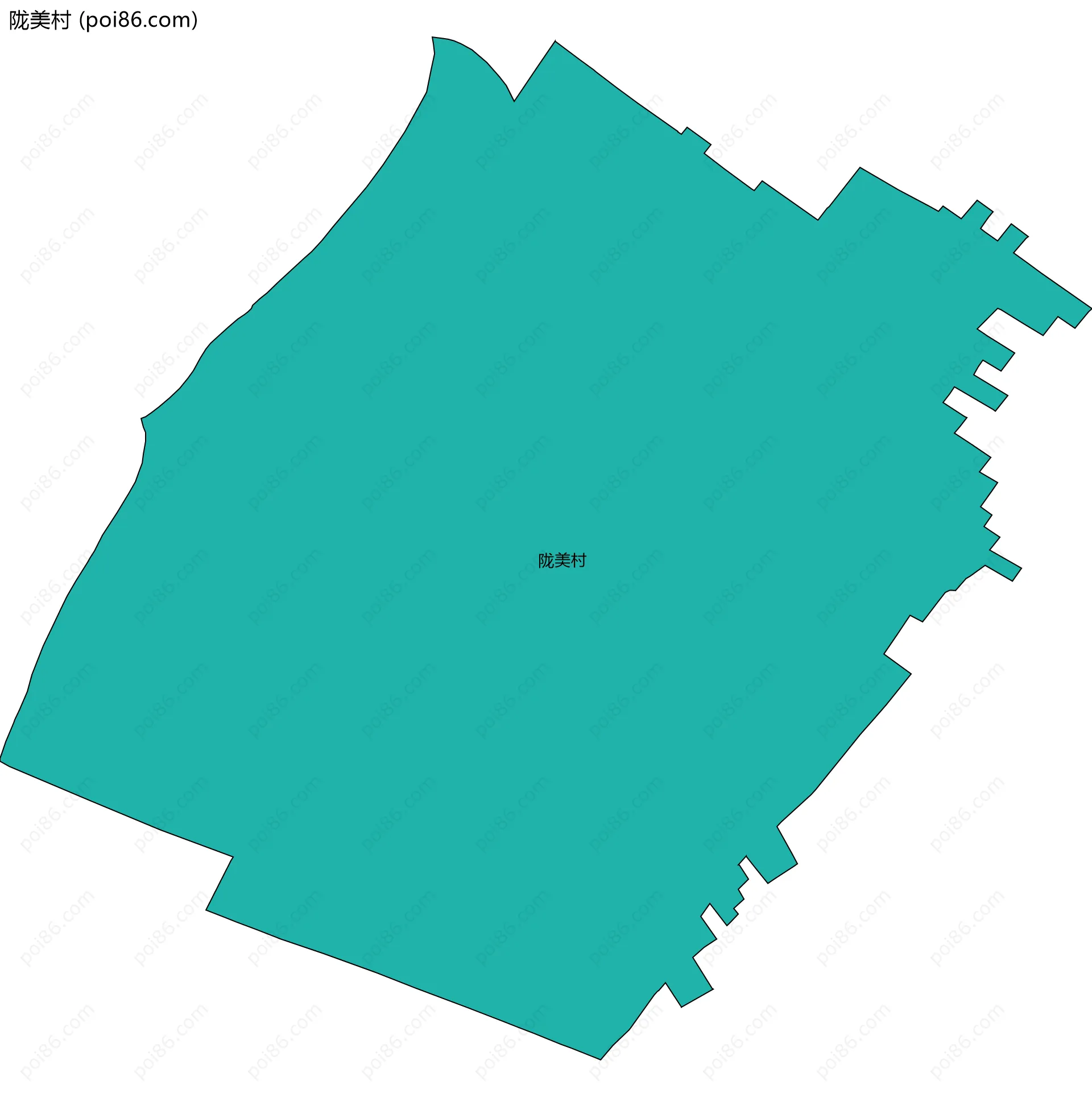 陇美村边界地图