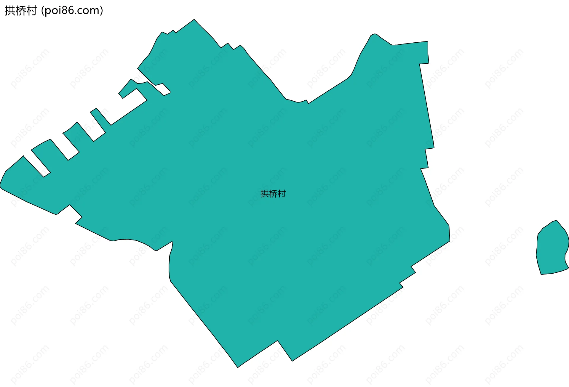 拱桥村边界地图
