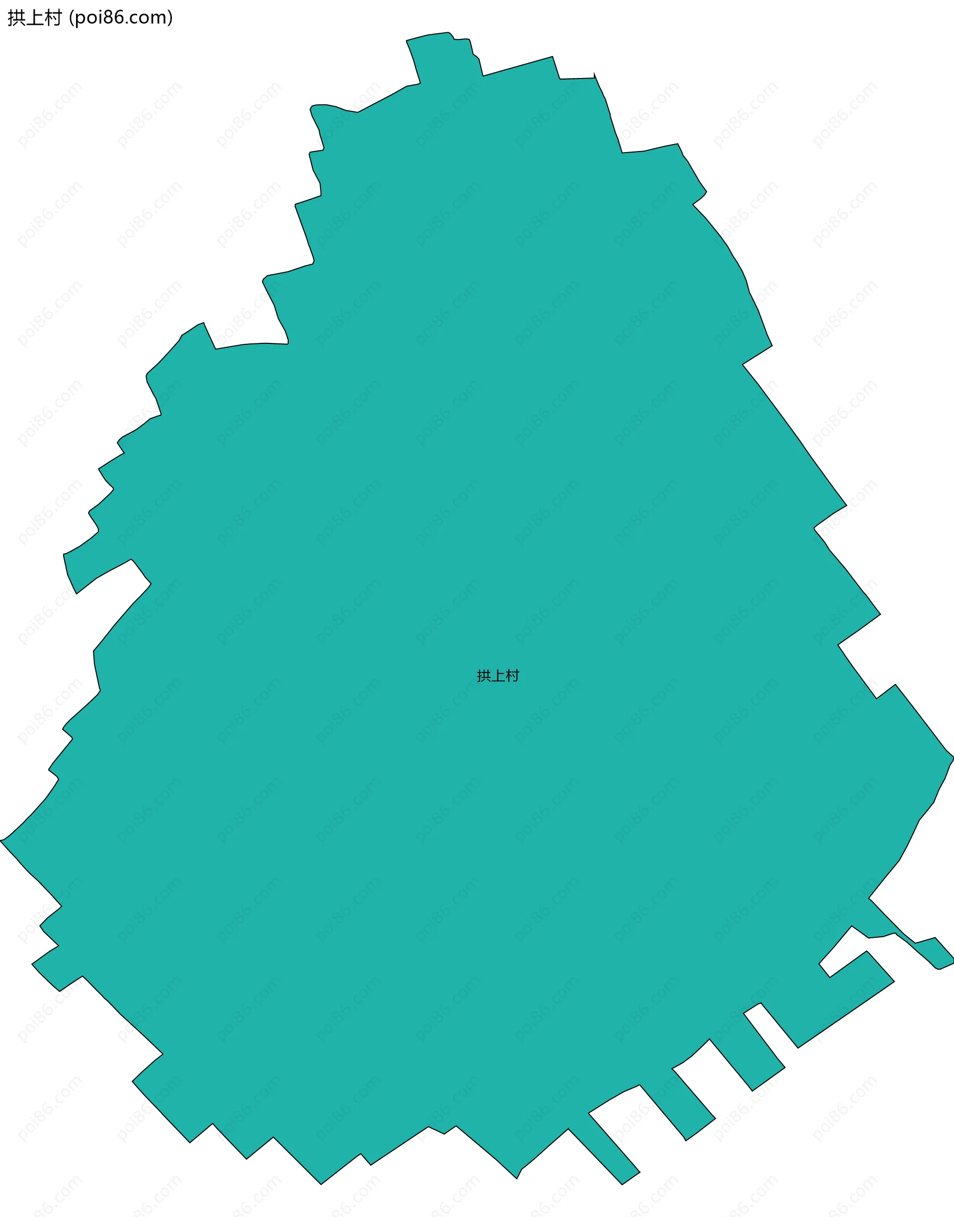 拱上村边界地图