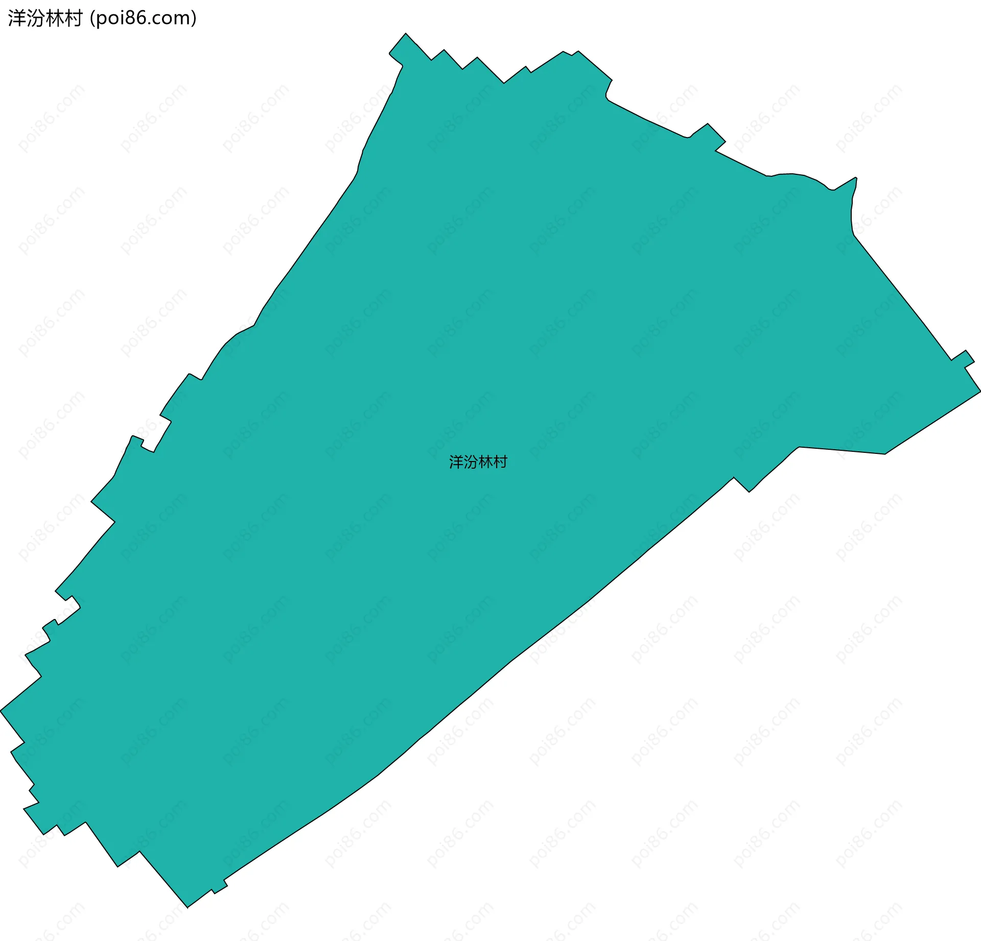 洋汾林村边界地图