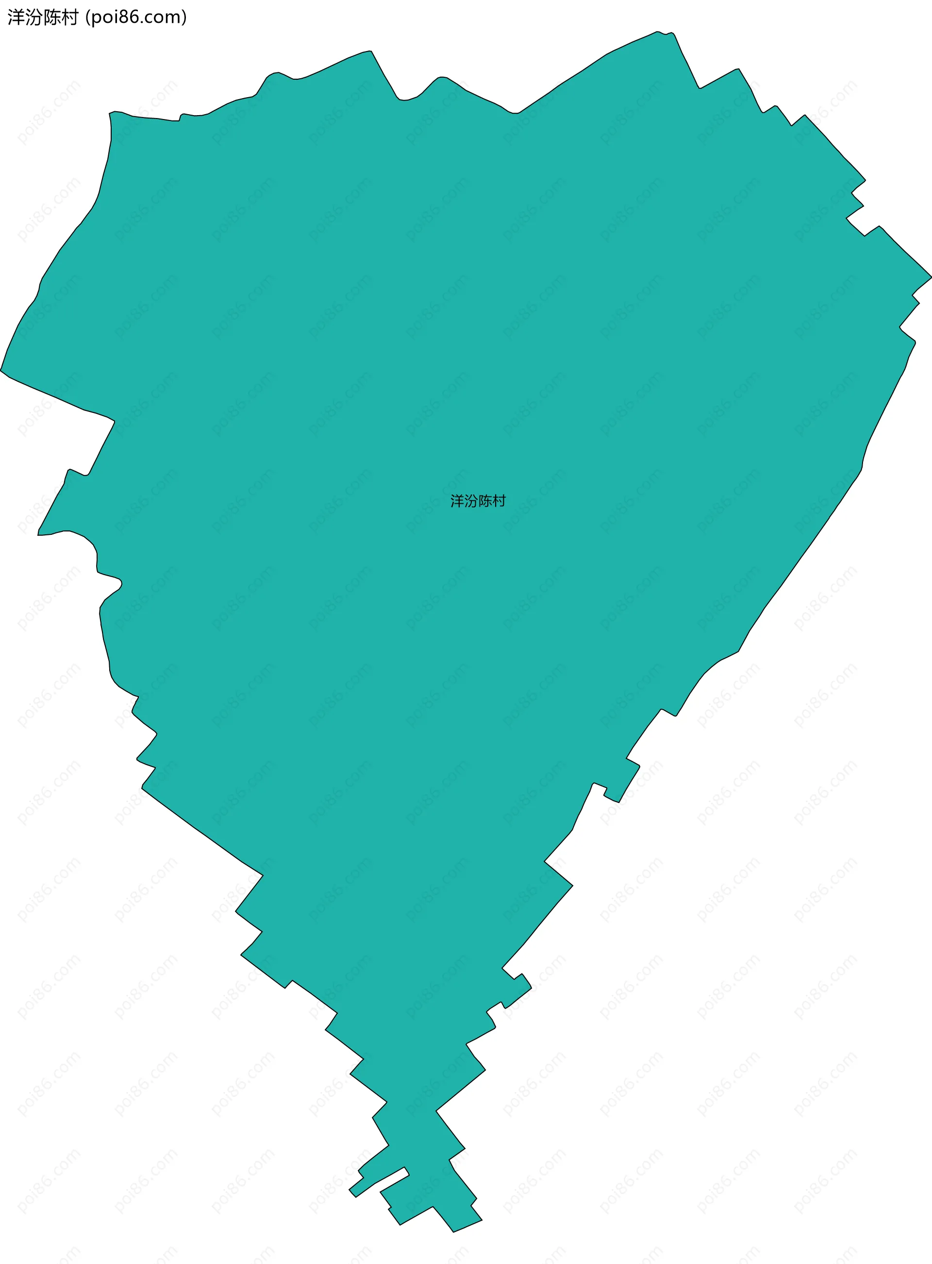 洋汾陈村边界地图
