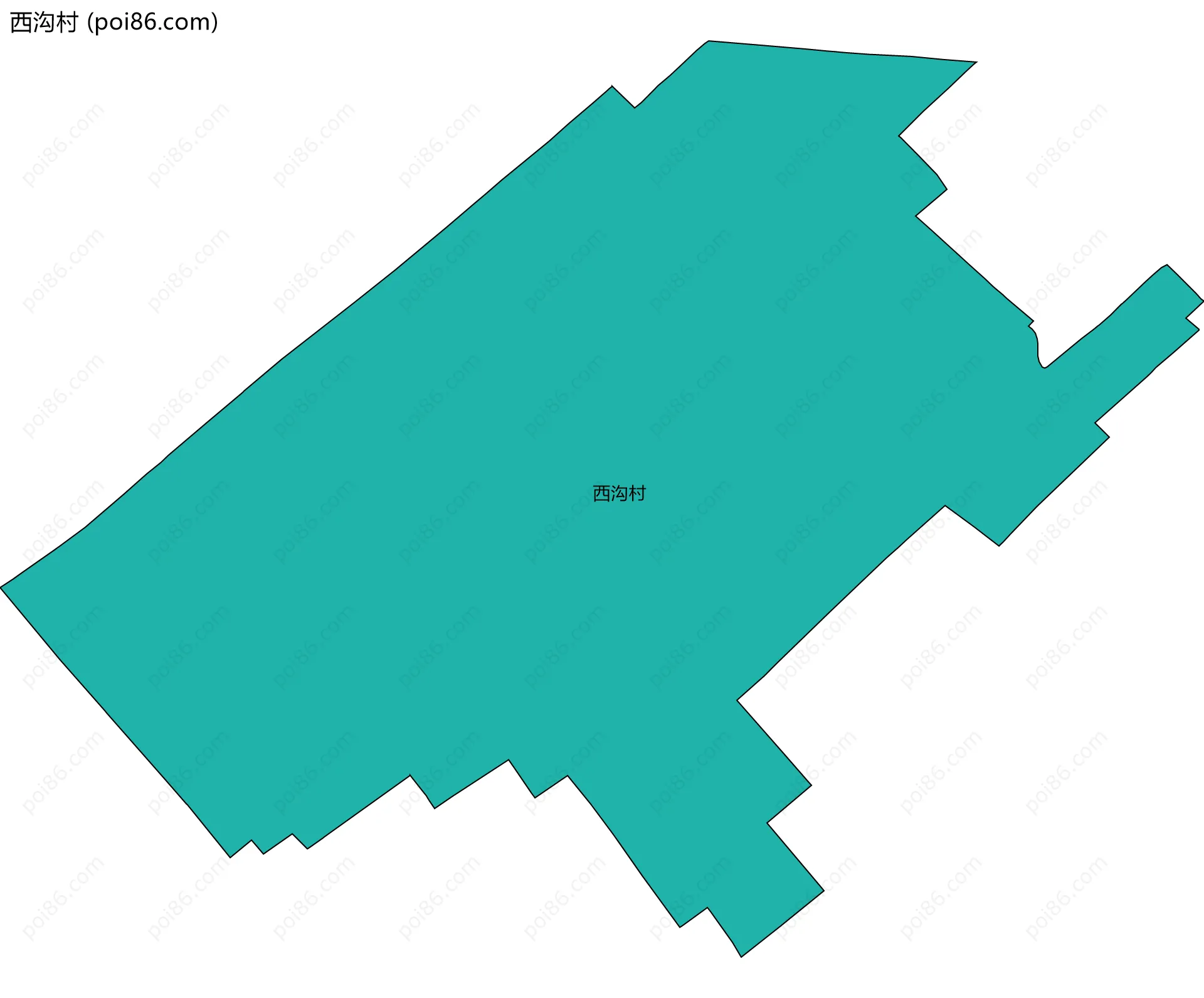 西沟村边界地图