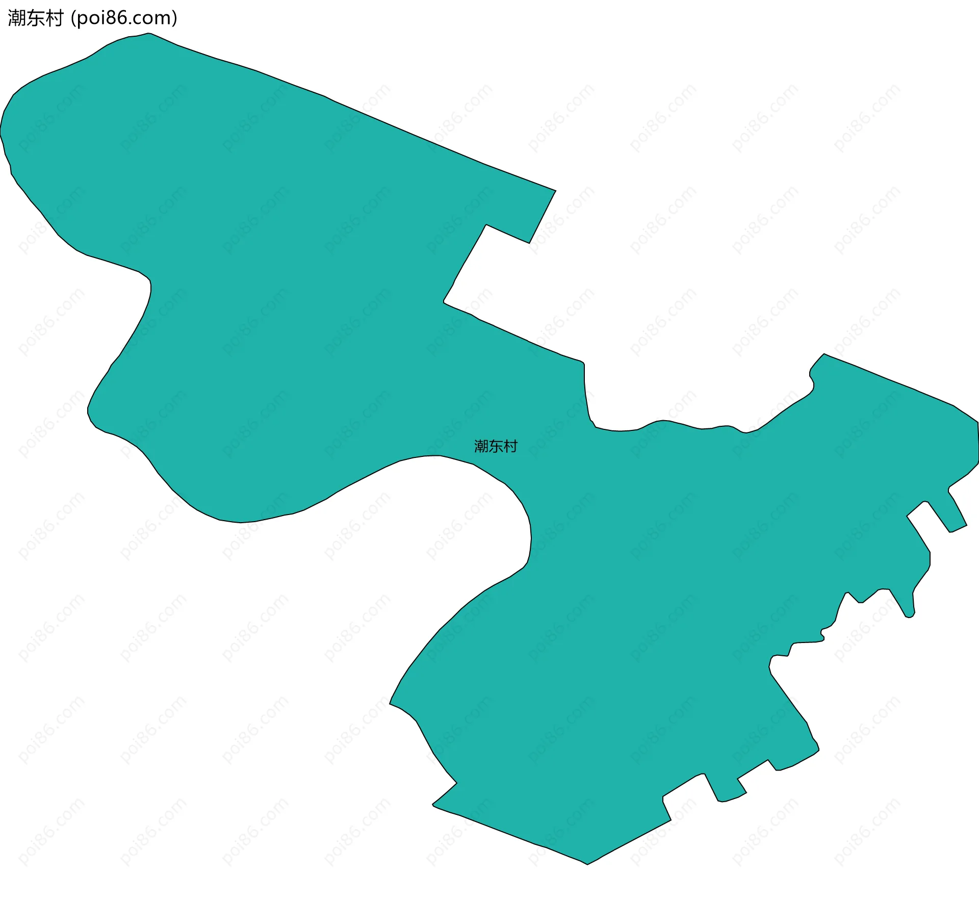 潮东村边界地图