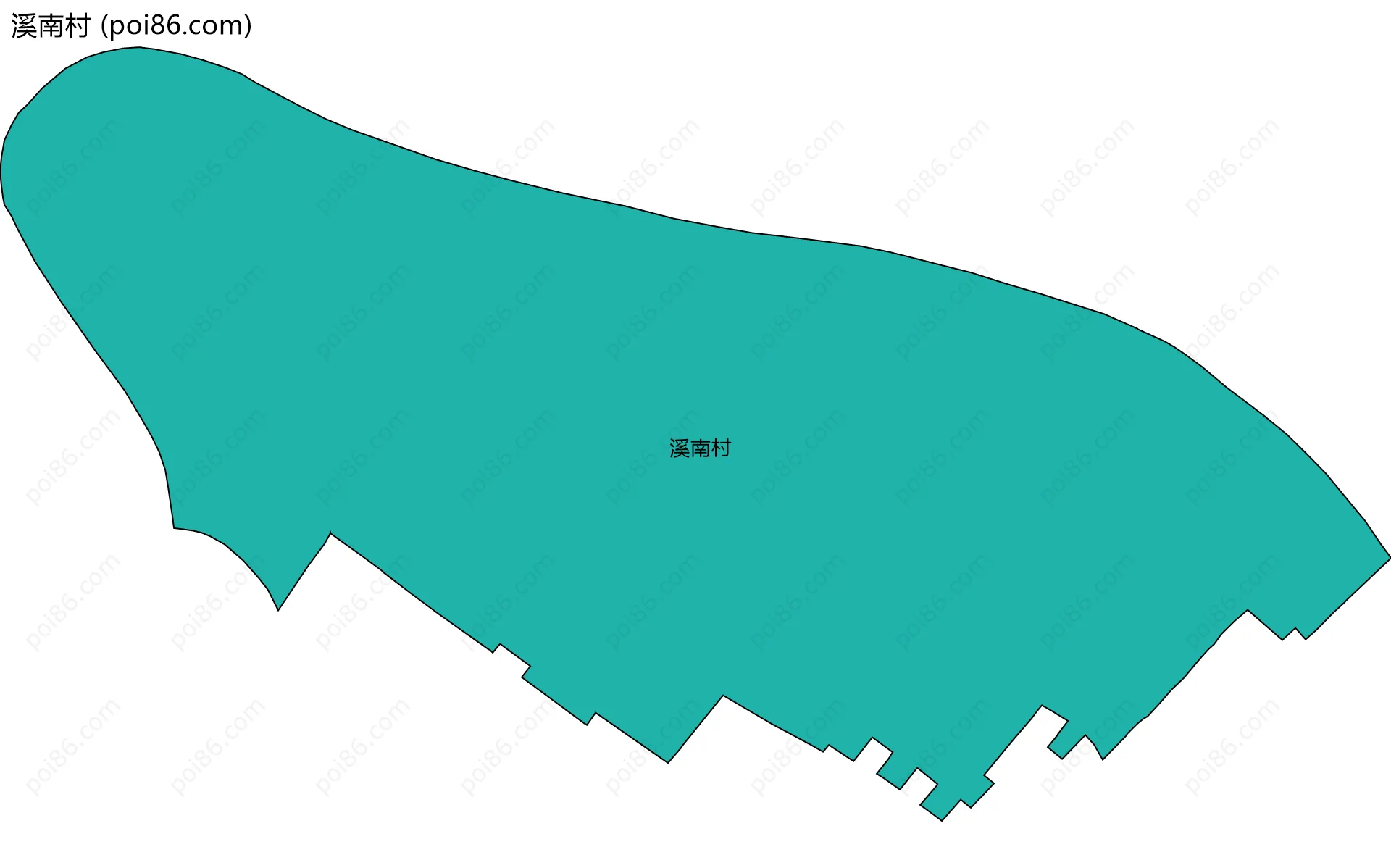 溪南村边界地图