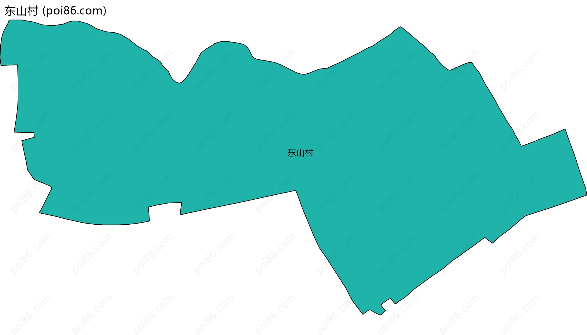 东山村边界地图