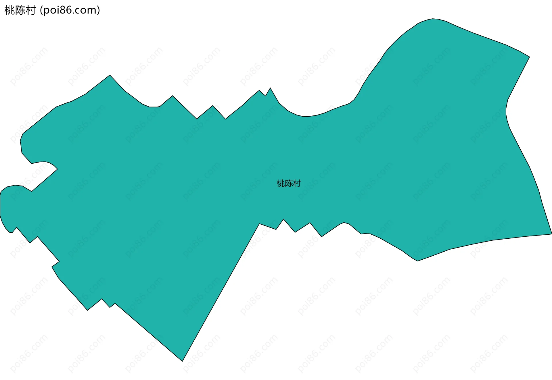 桃陈村边界地图