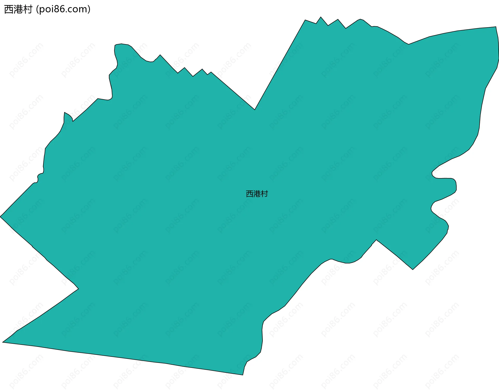 西港村边界地图