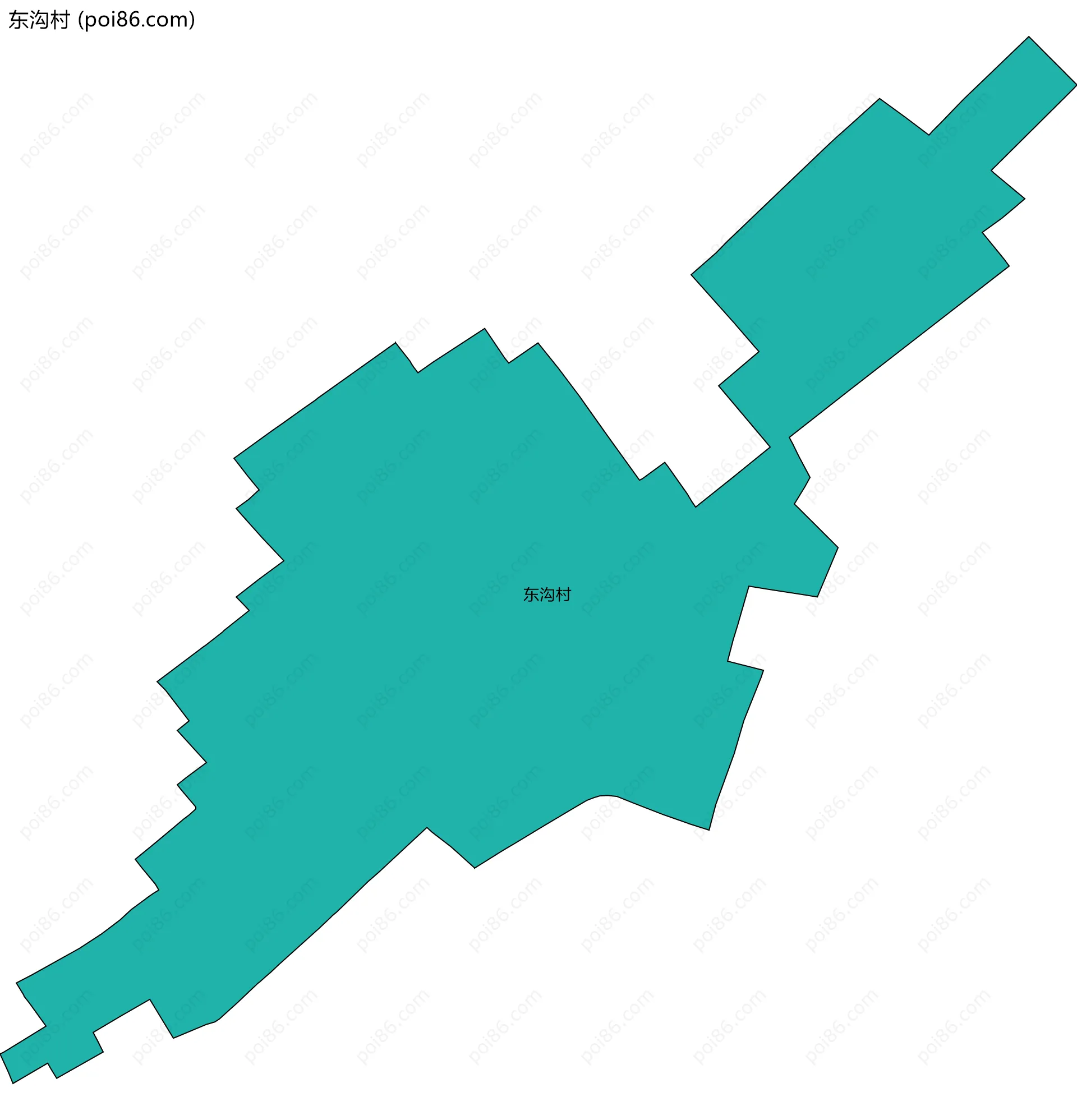 东沟村边界地图