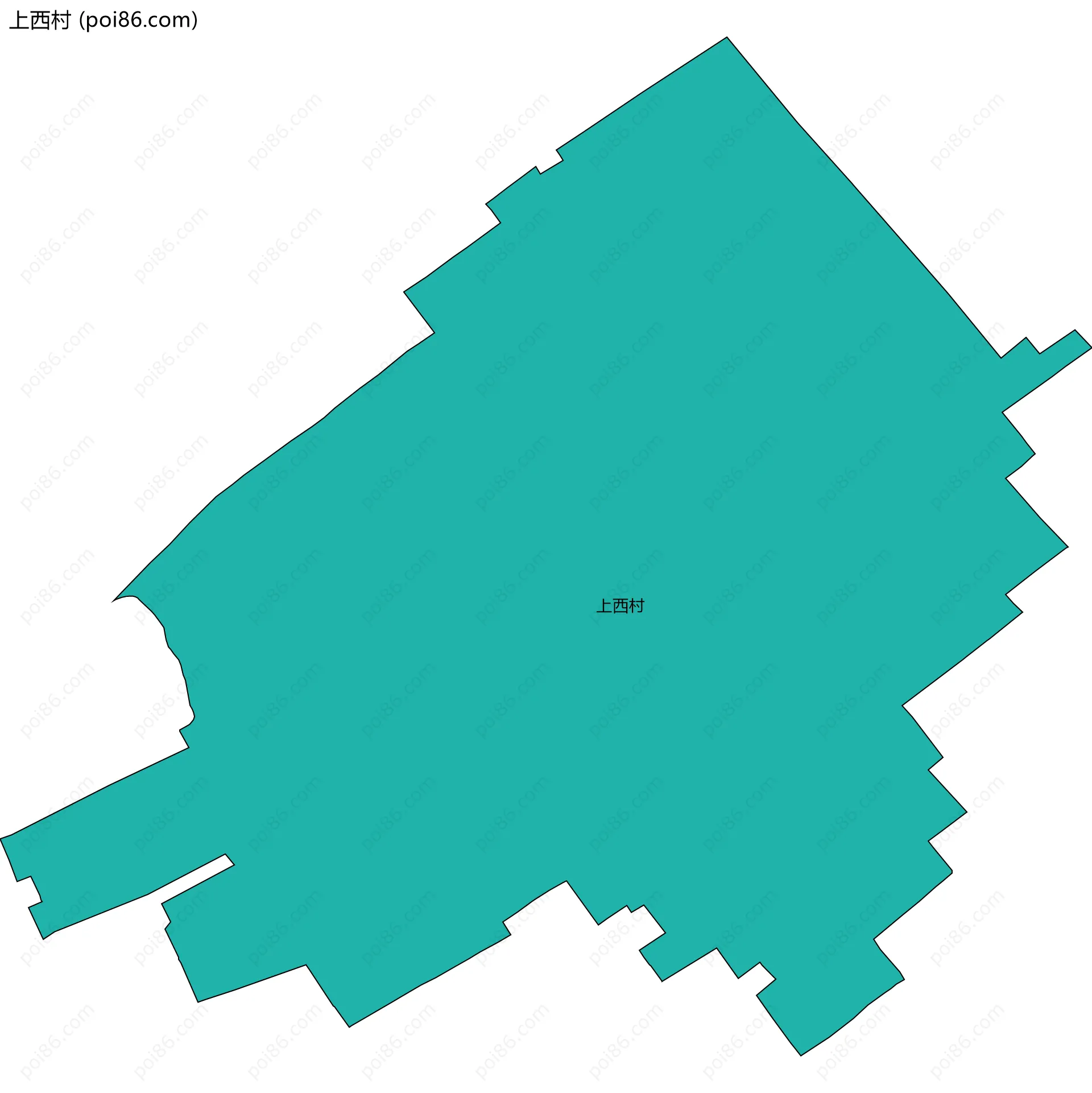 上西村边界地图