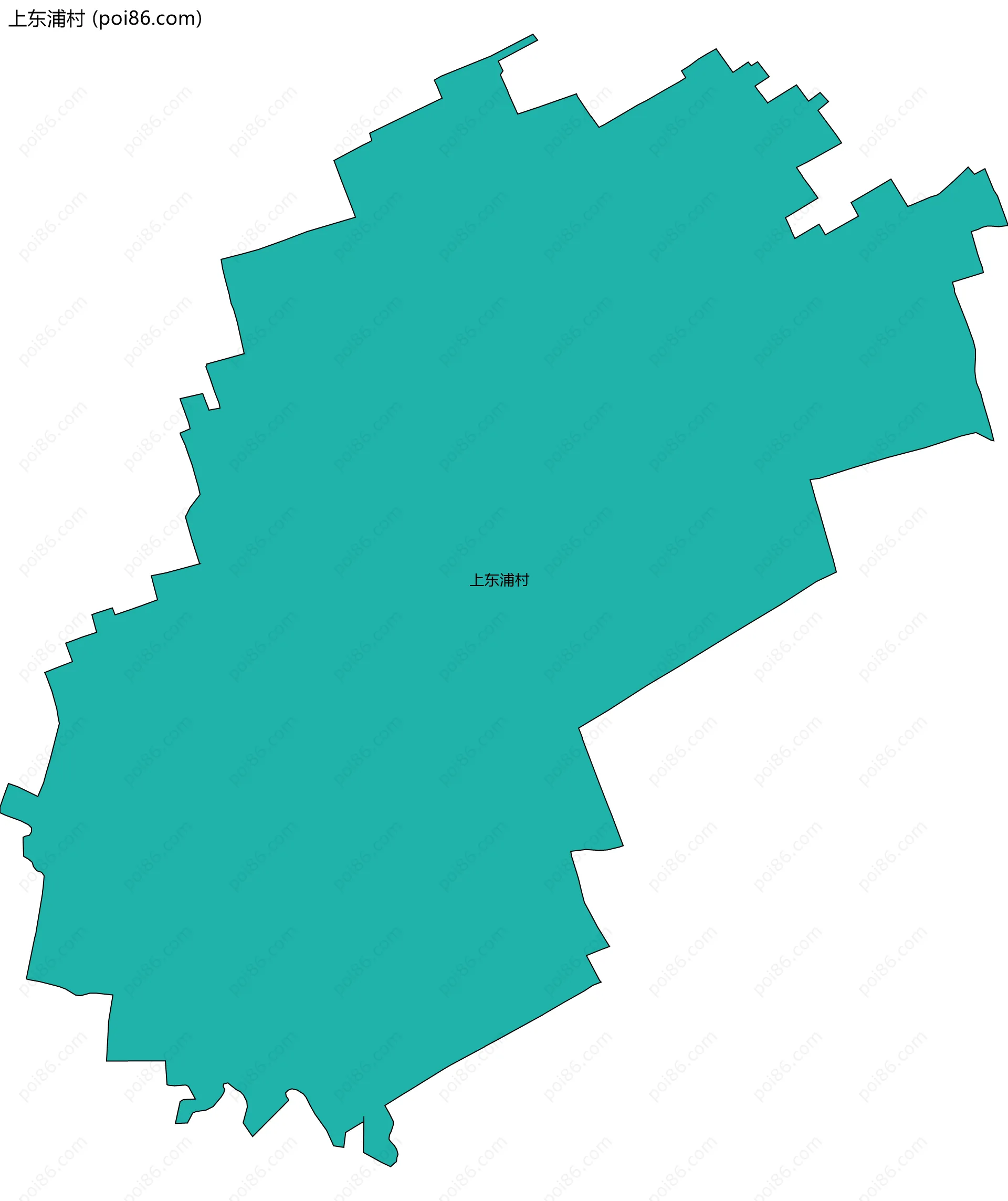 上东浦村边界地图