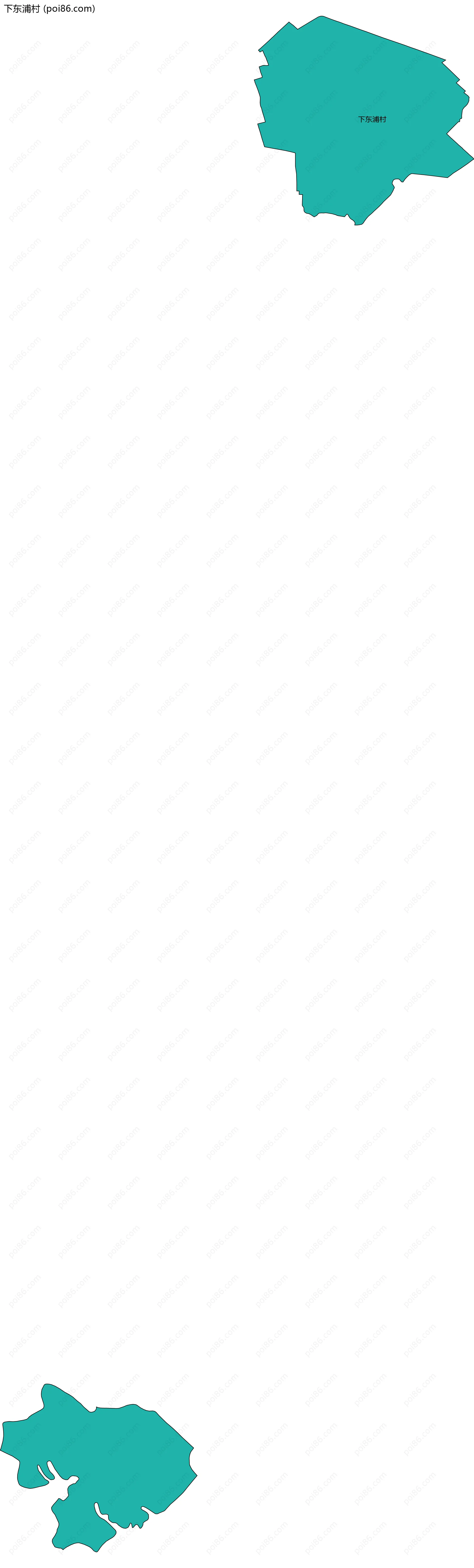 下东浦村边界地图