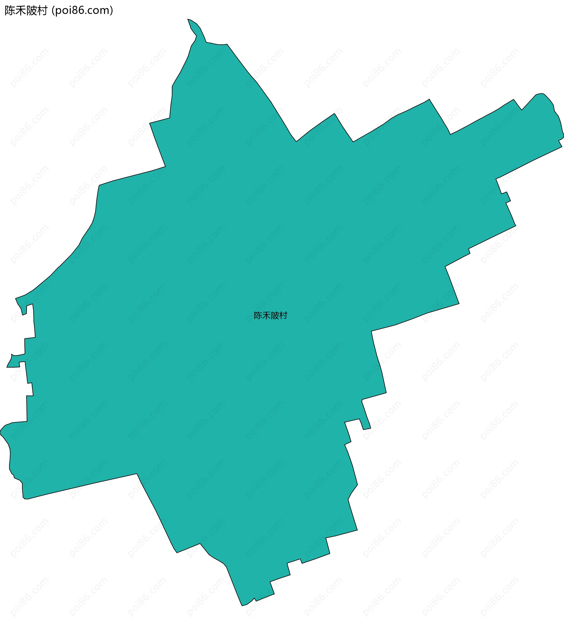 陈禾陂村边界地图